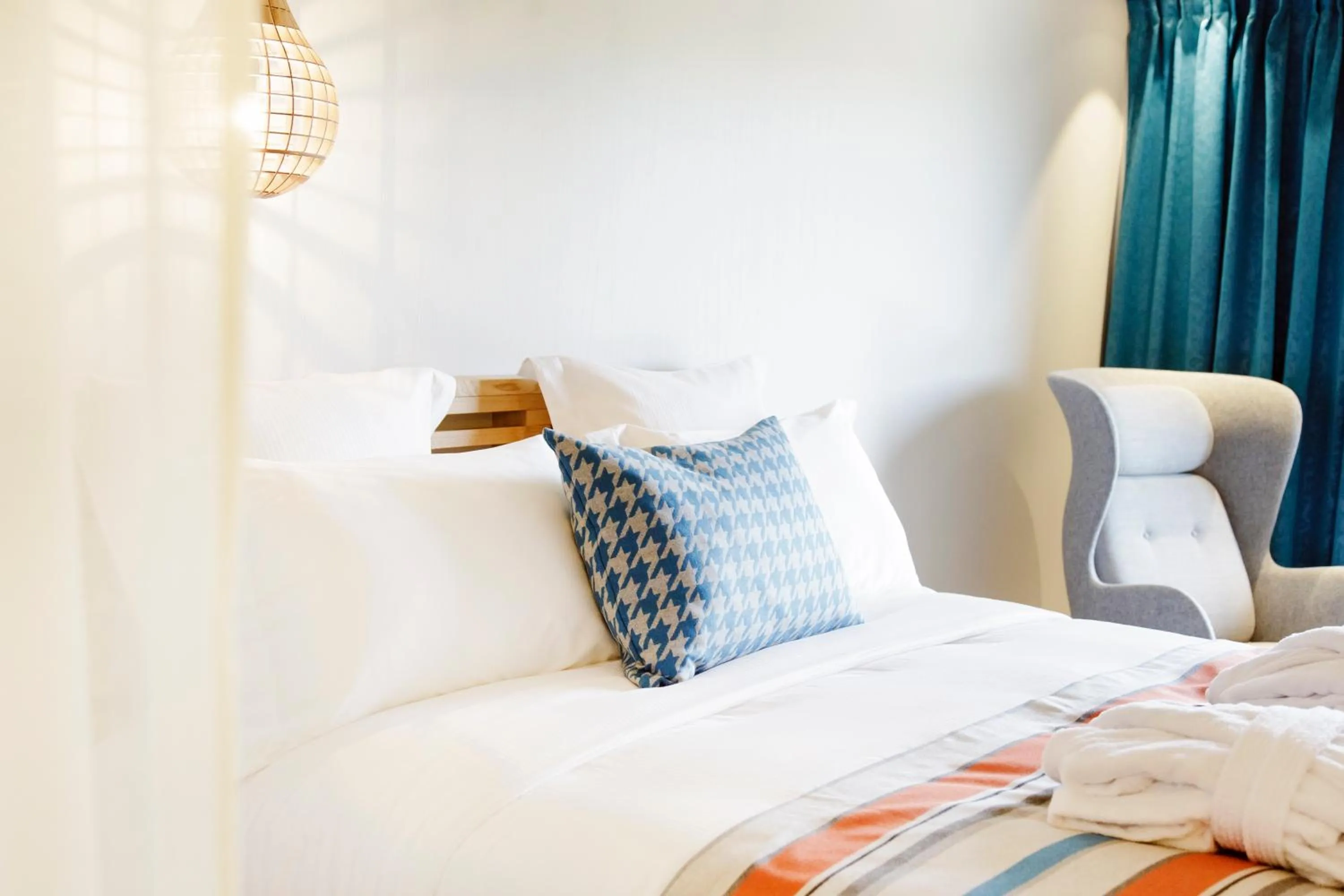 Bed in Hôtel & Restaurant Le Pré