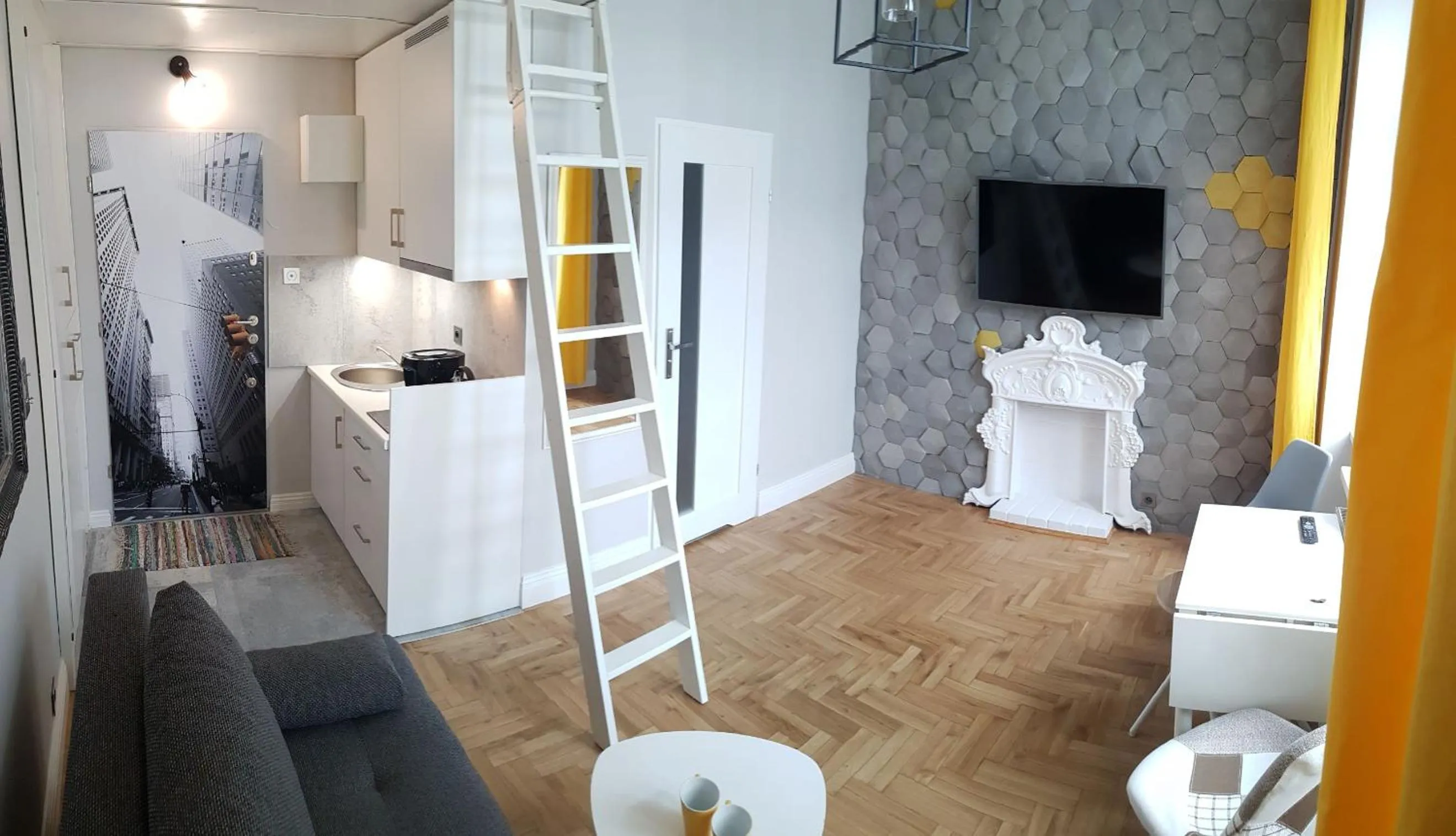 Living room in Planet Hostel