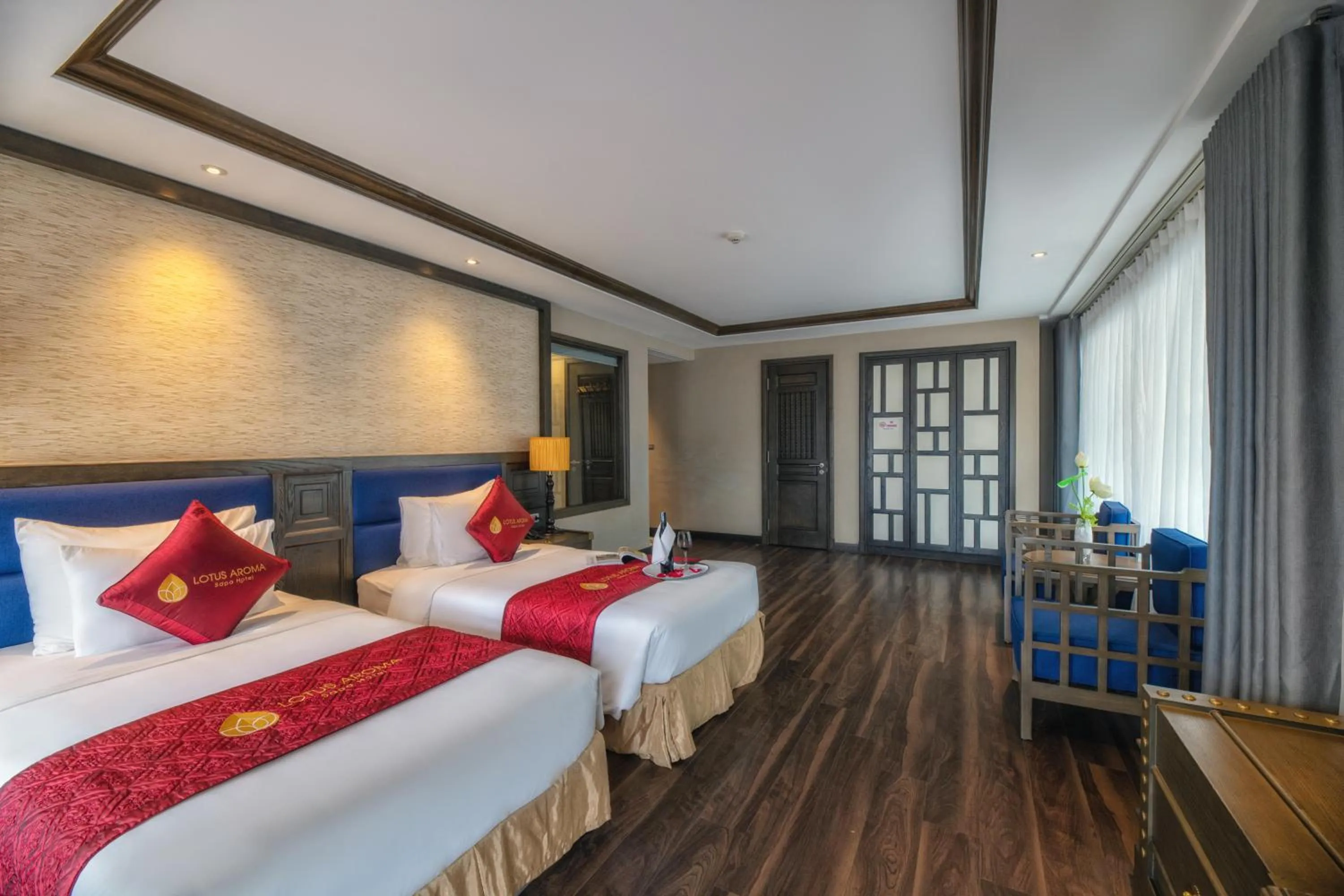 Bed in Lotus Aroma Sapa Hotel