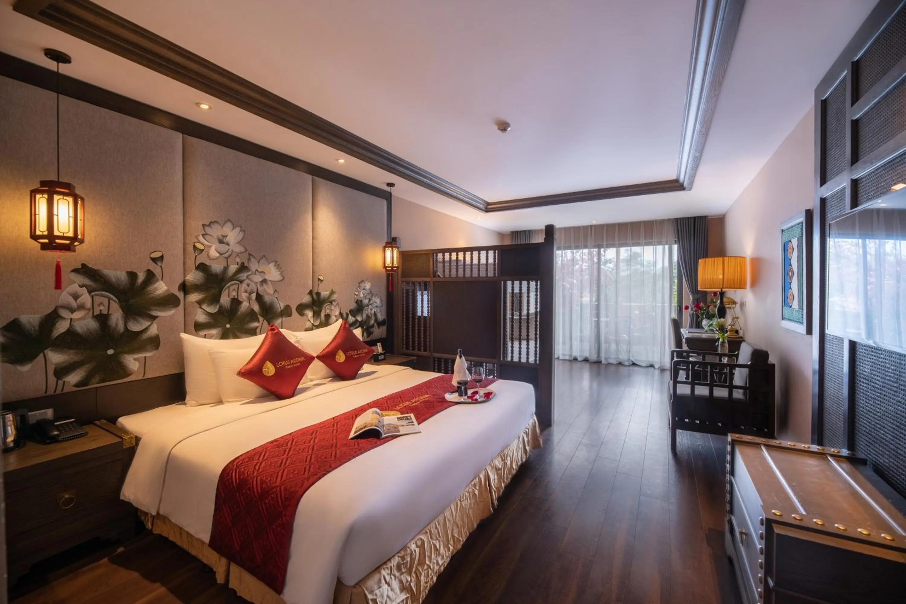 Bed in Lotus Aroma Sapa Hotel