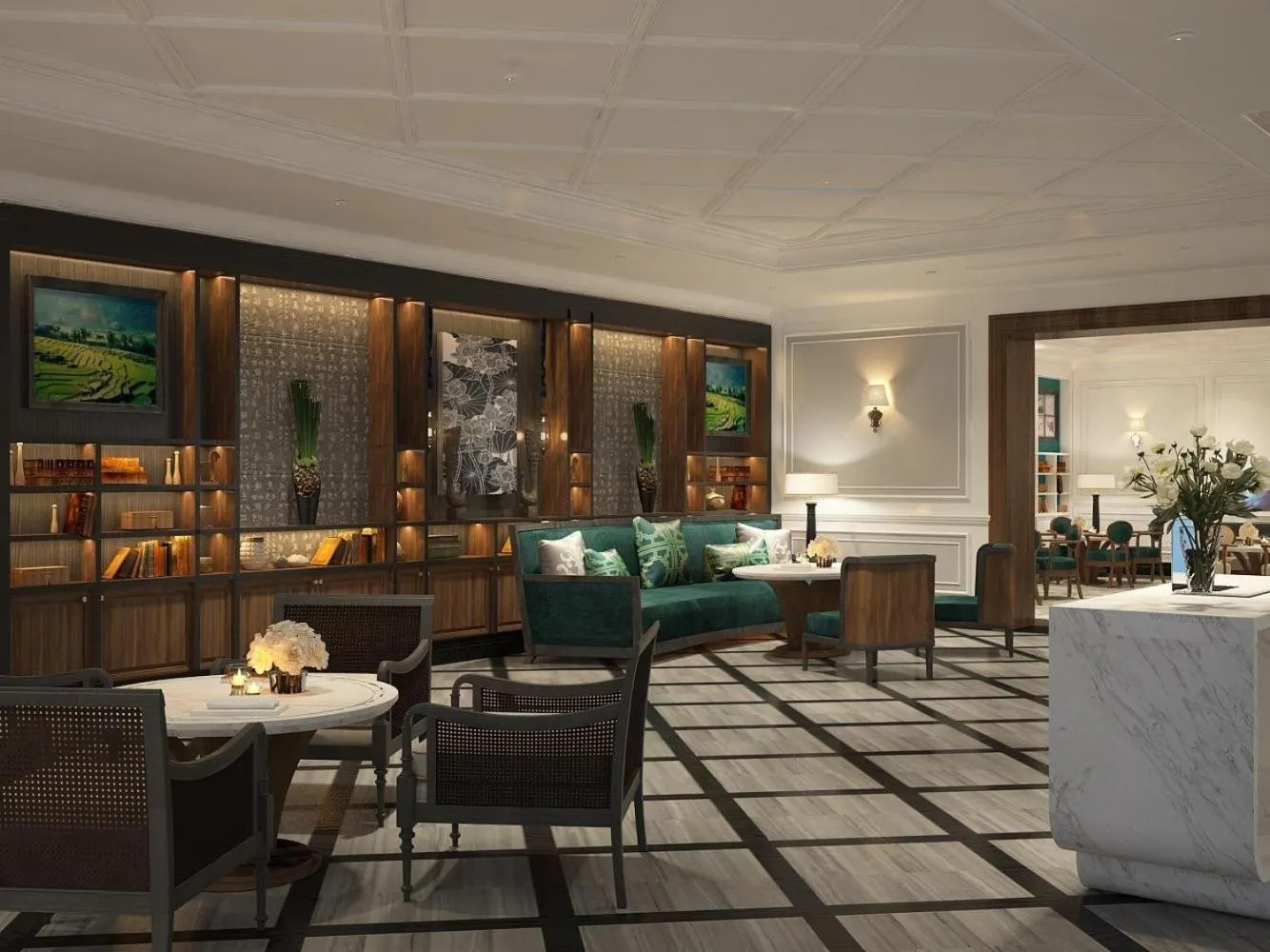 Library in Lotus Aroma Sapa Hotel