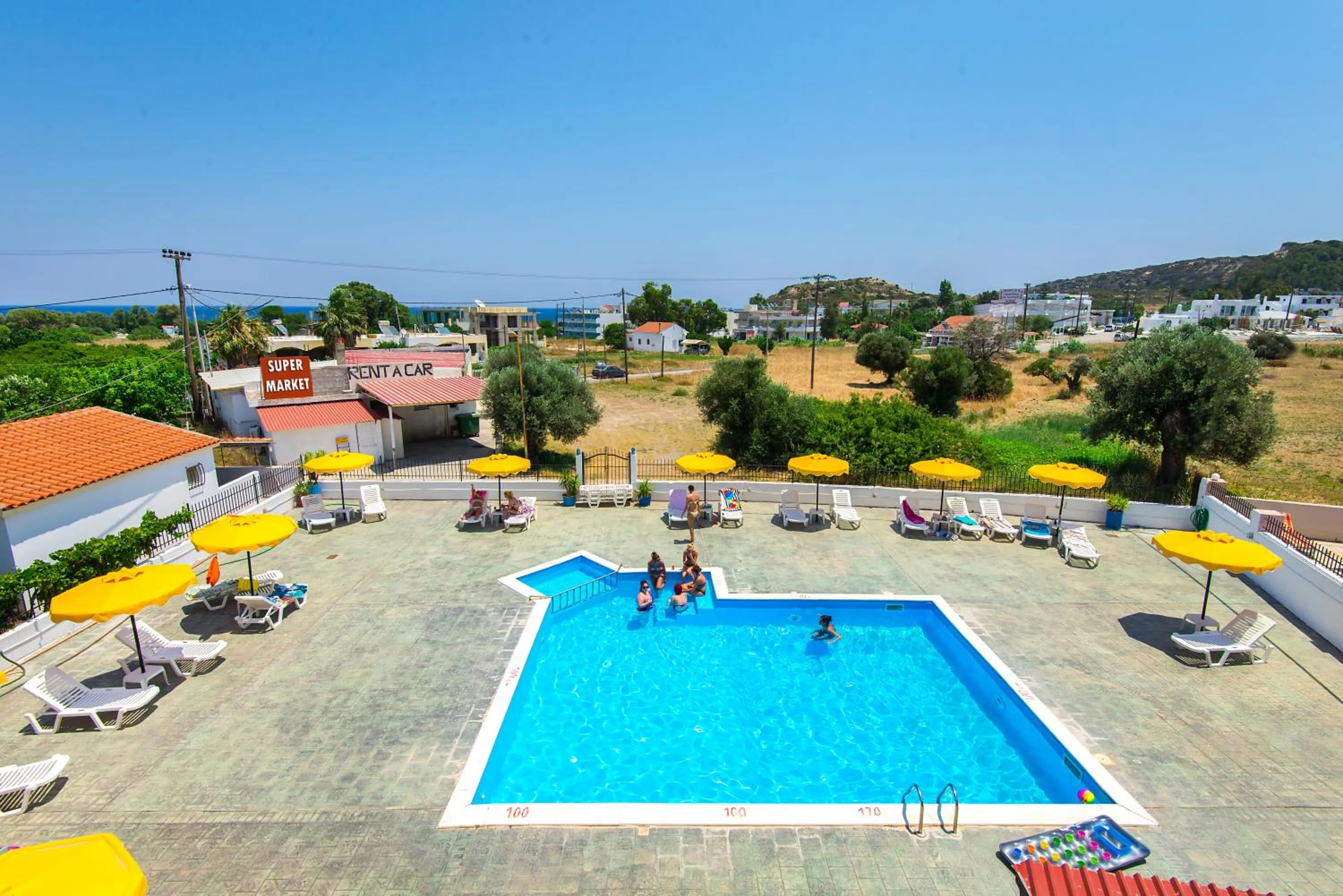 Bird's eye view in Butterfly Studios, Faliraki