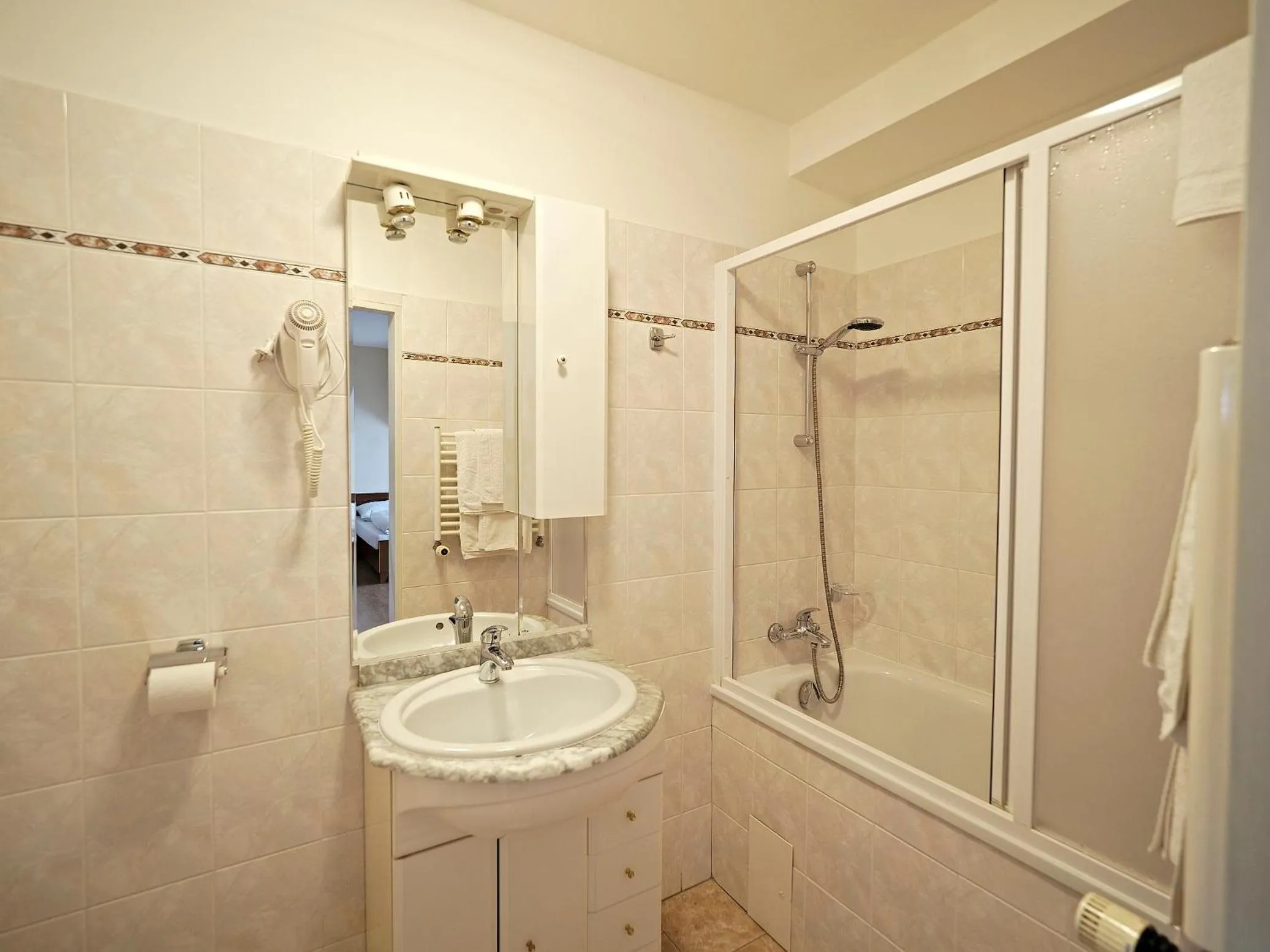 Shower in Hotel U Labutě