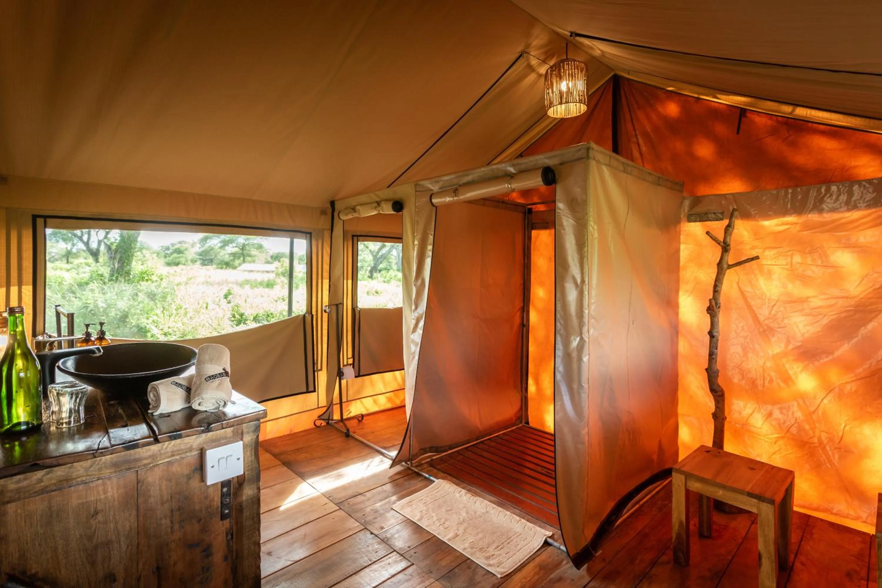 Bathroom in Baobab Tented Camp