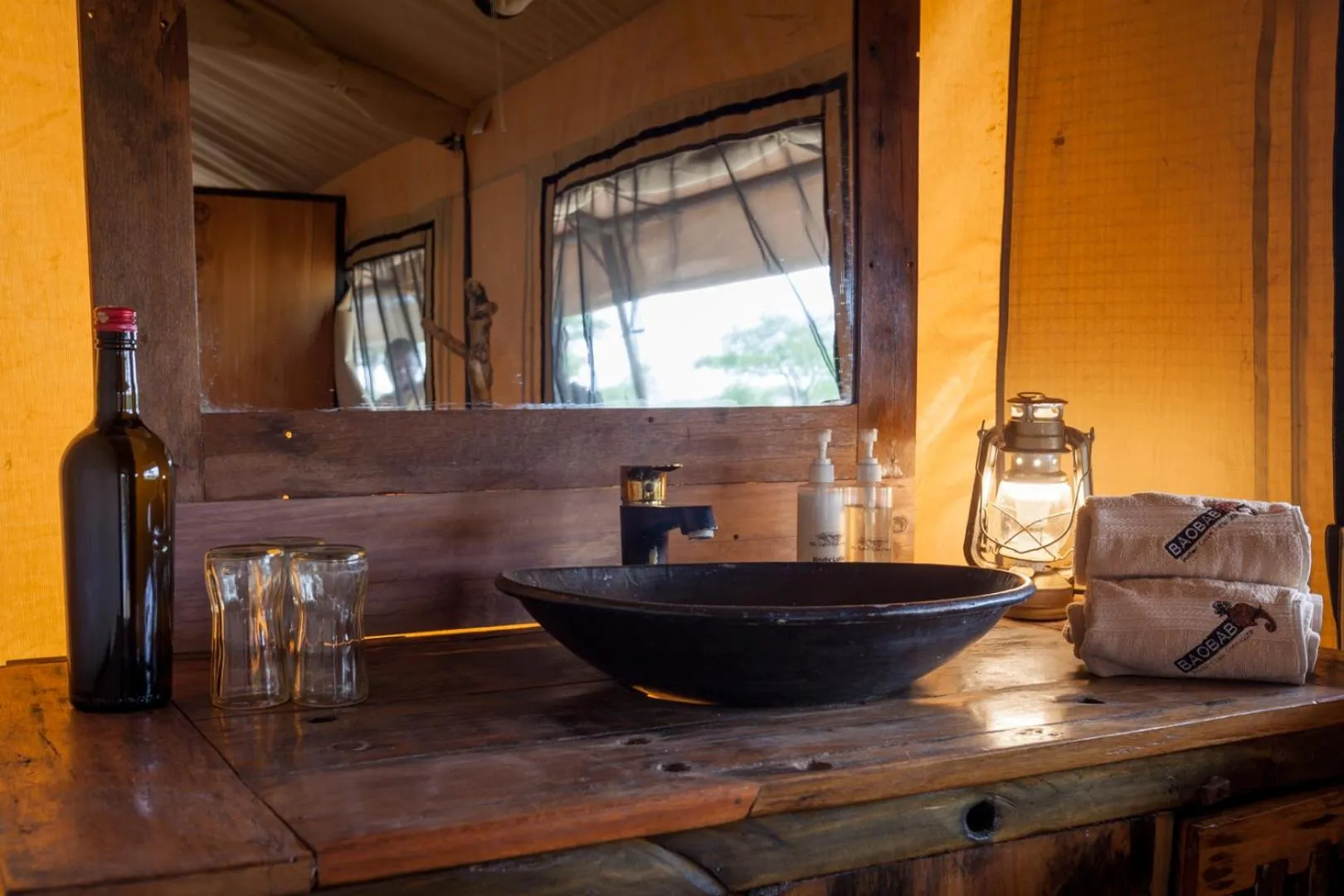 Bathroom in Baobab Tented Camp