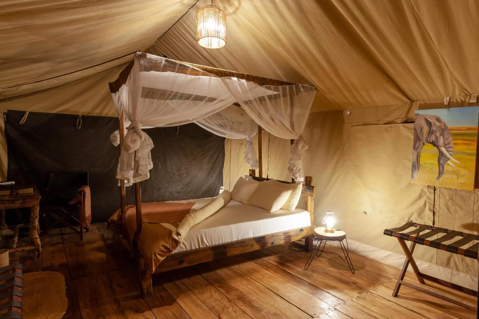 Bed in Baobab Tented Camp