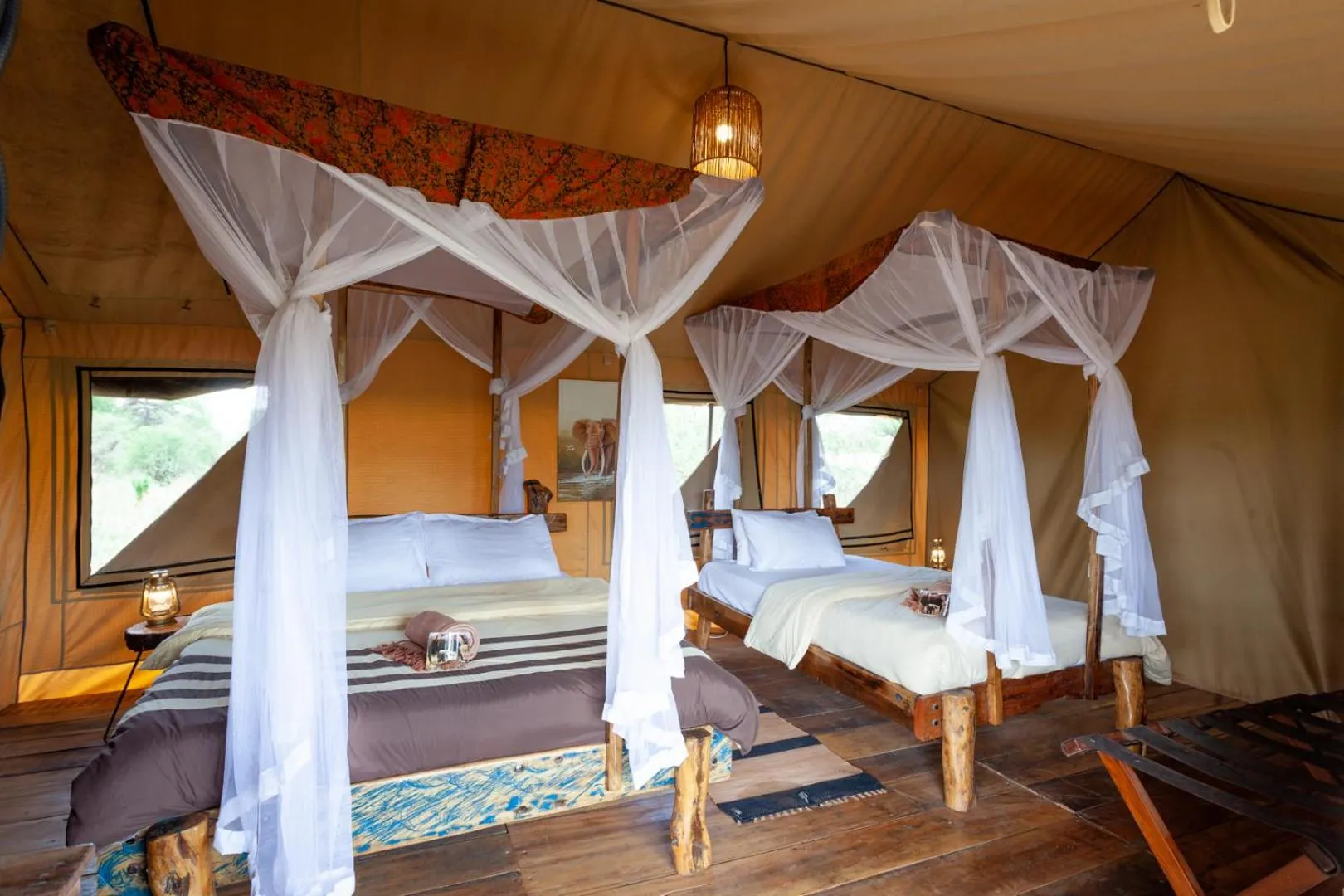 Bed in Baobab Tented Camp