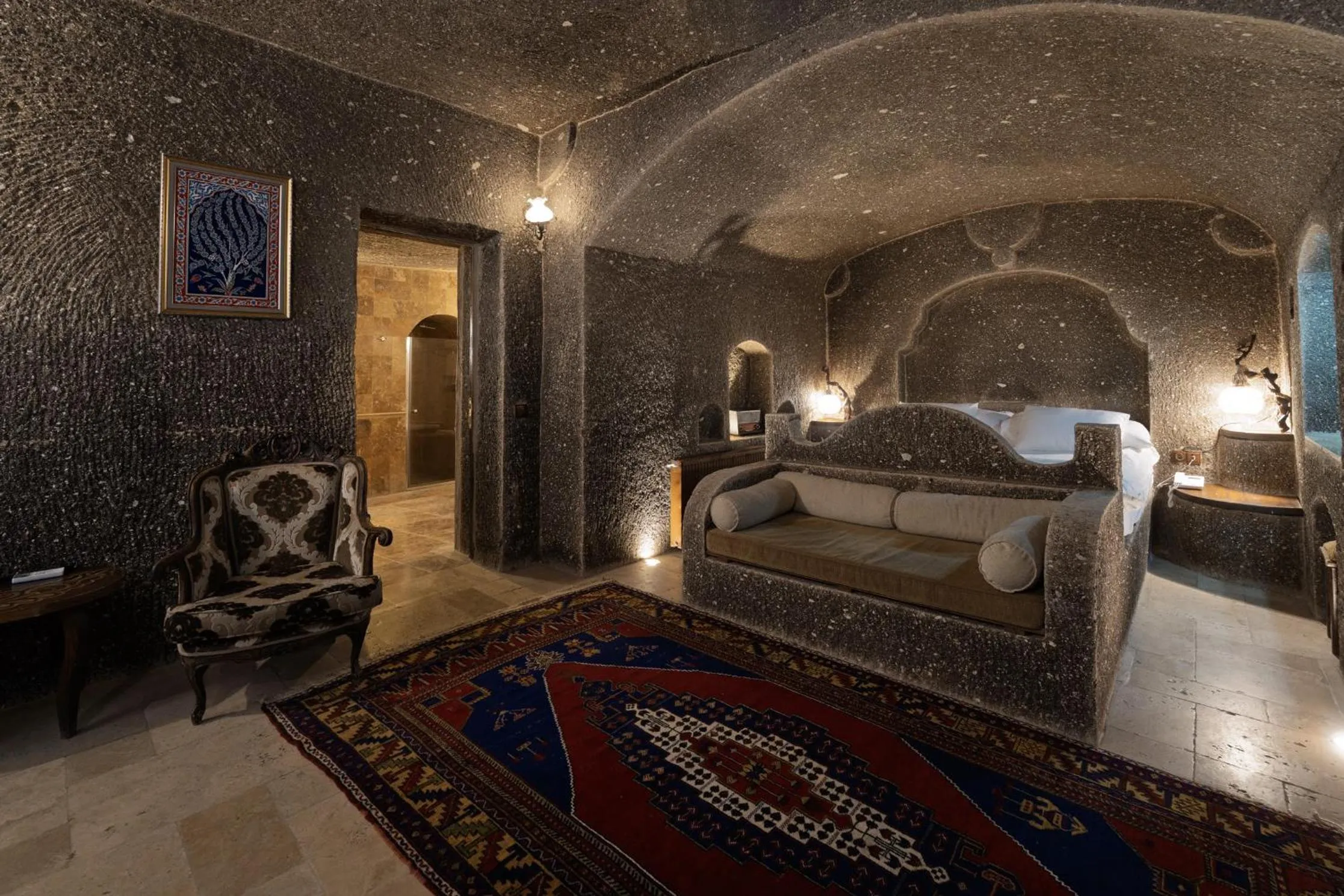 Bed in Grand Cave Suites