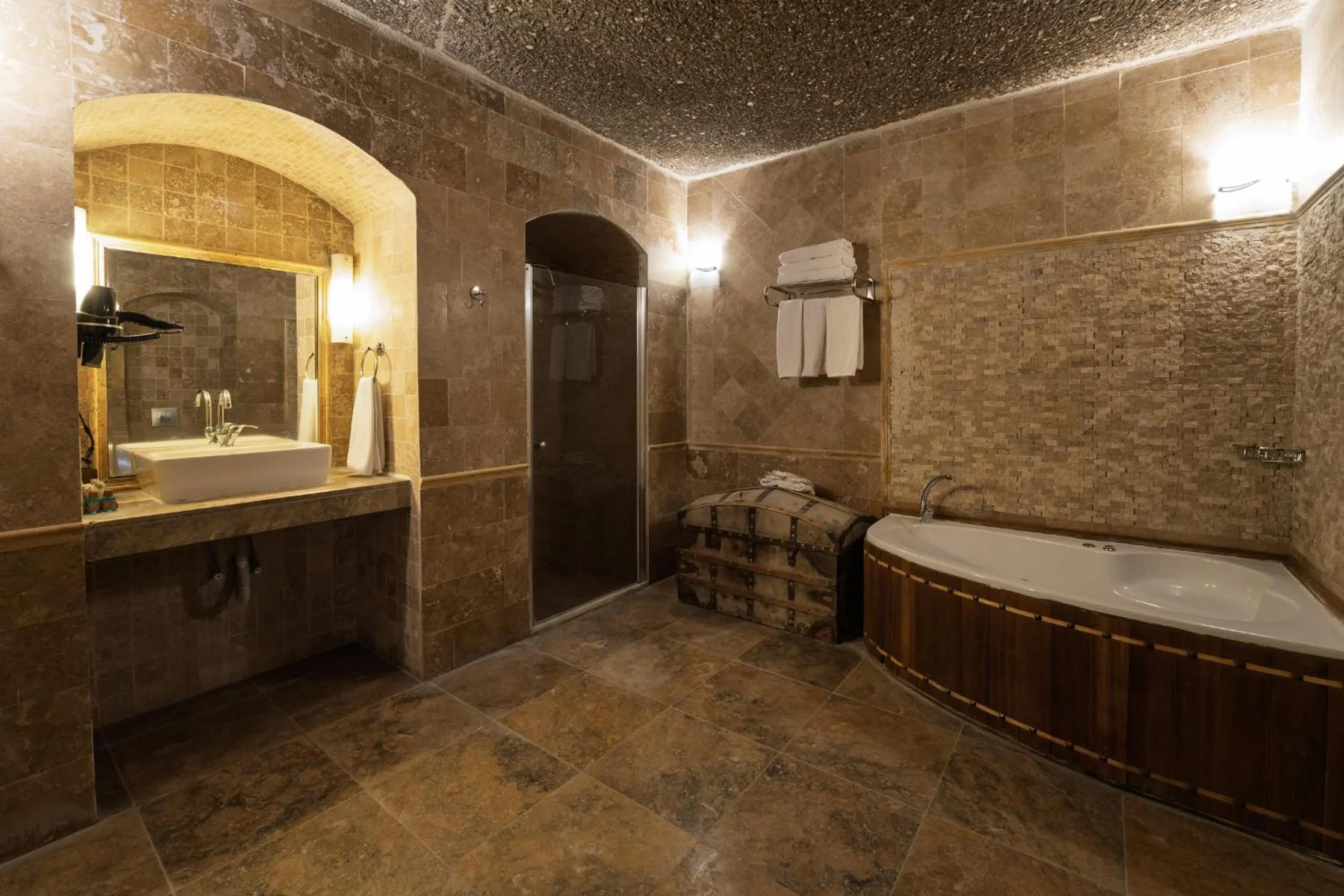Shower in Grand Cave Suites
