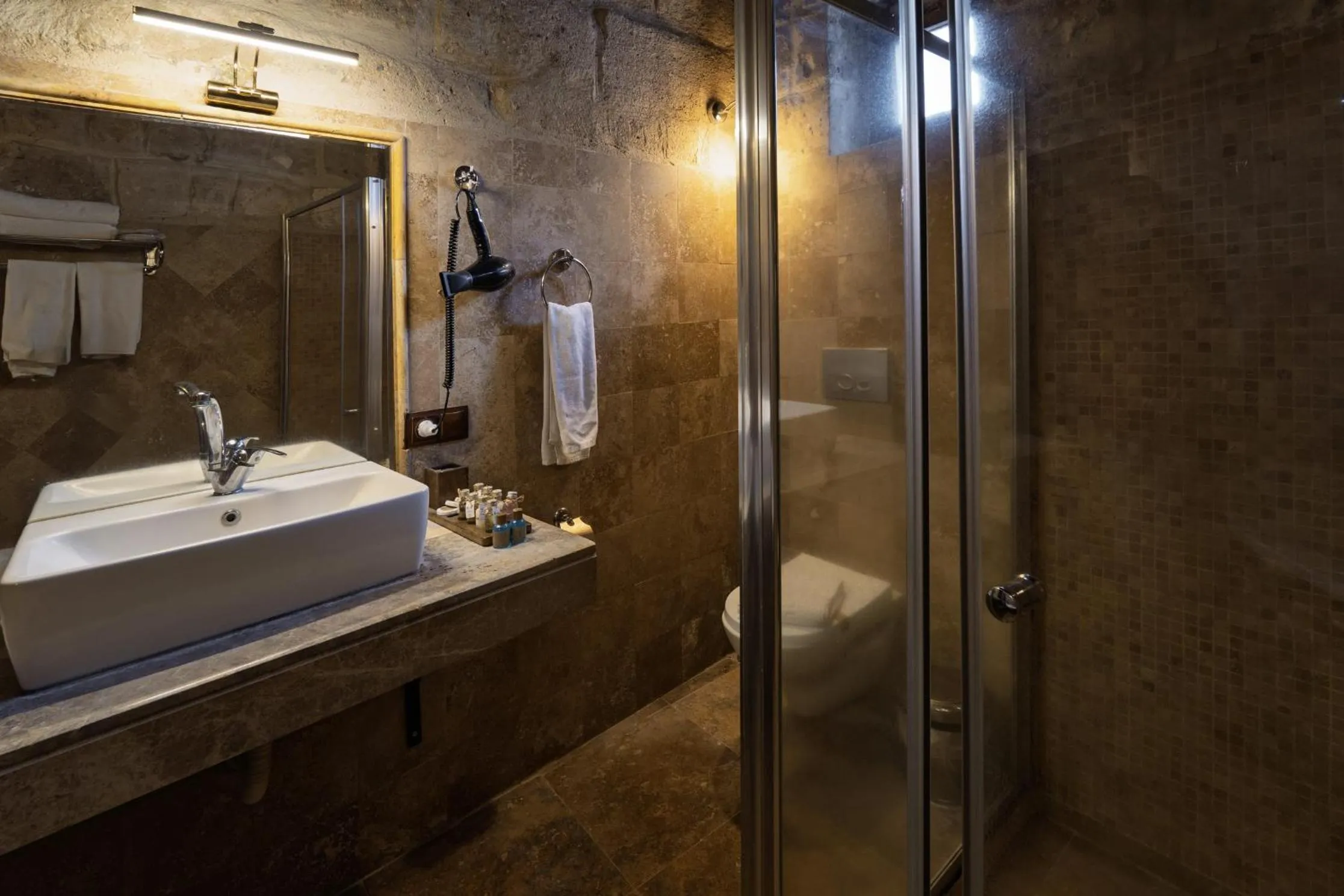 Shower in Grand Cave Suites