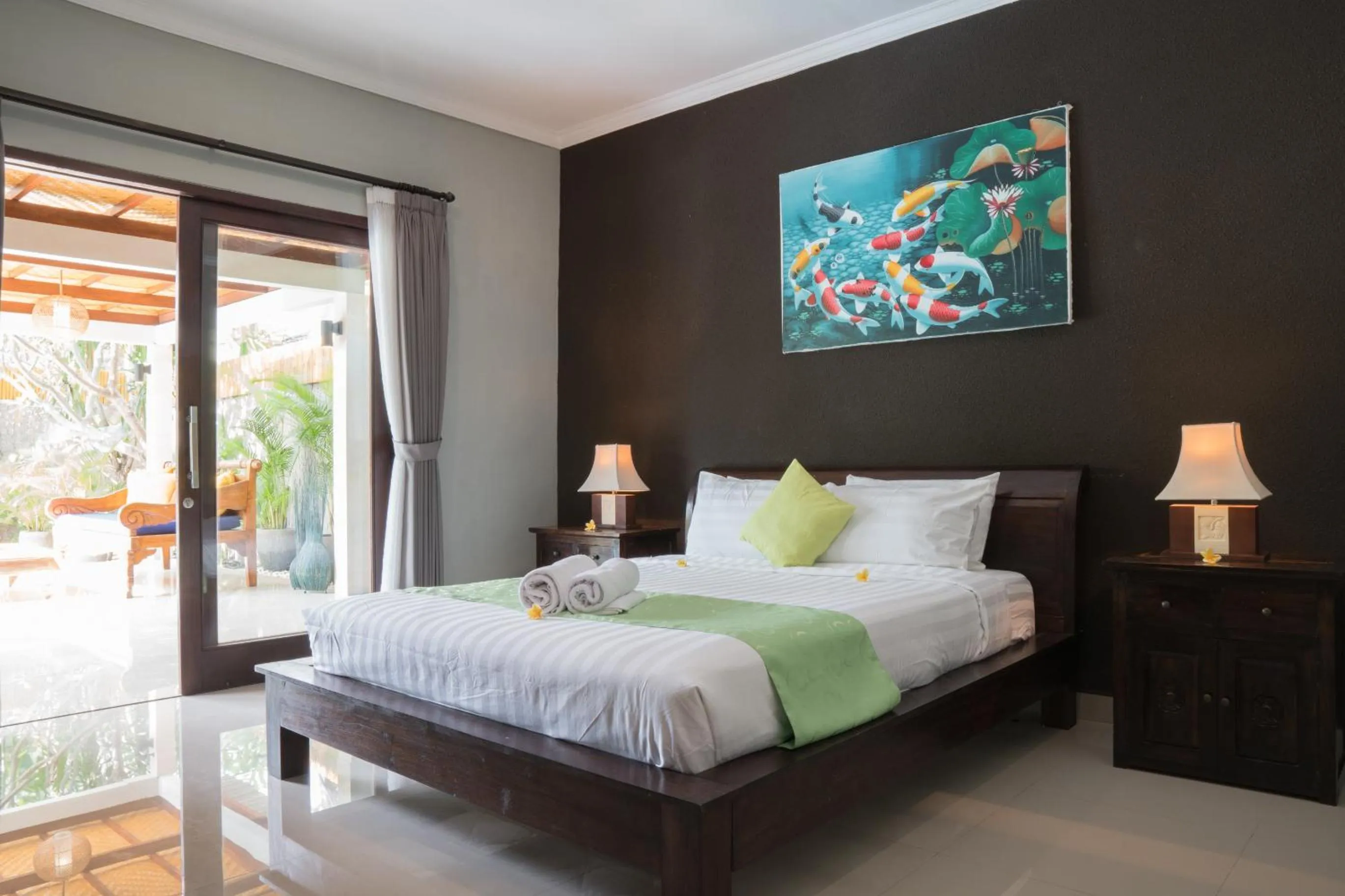 Bedroom, Bed in The Catur Villa Seminyak