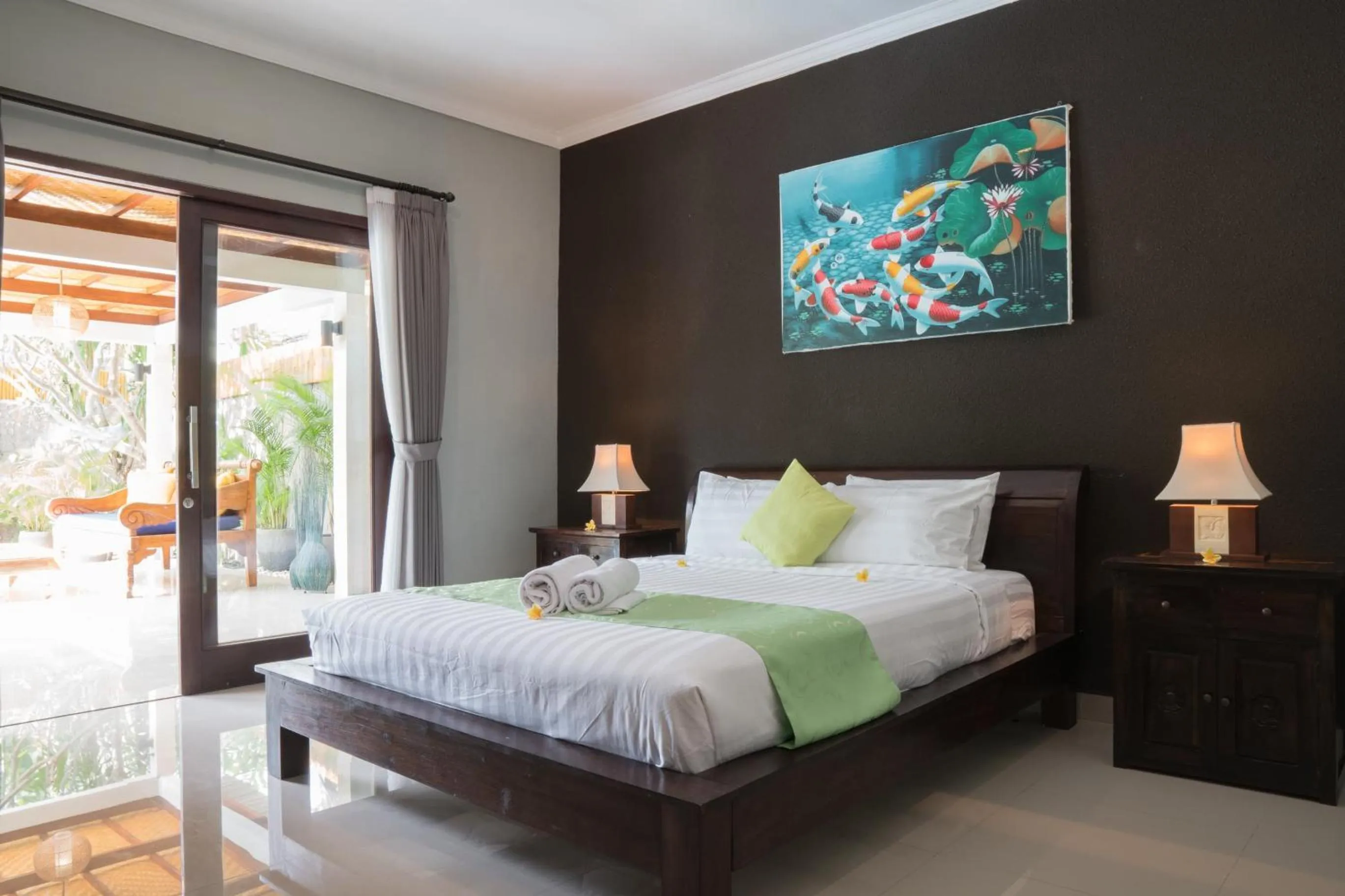 Bedroom, Bed in The Catur Villa Seminyak