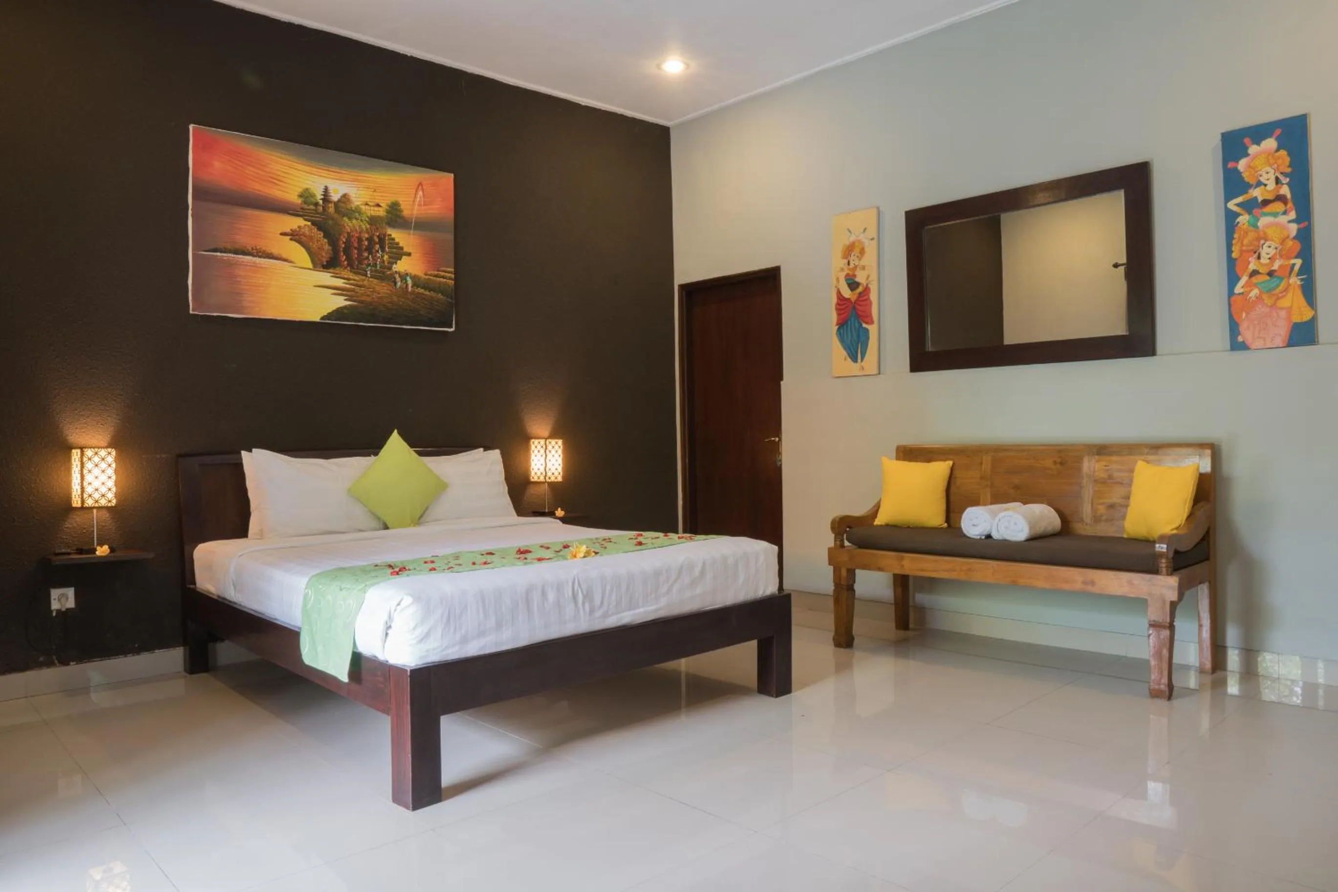 Bedroom, Bed in The Catur Villa Seminyak