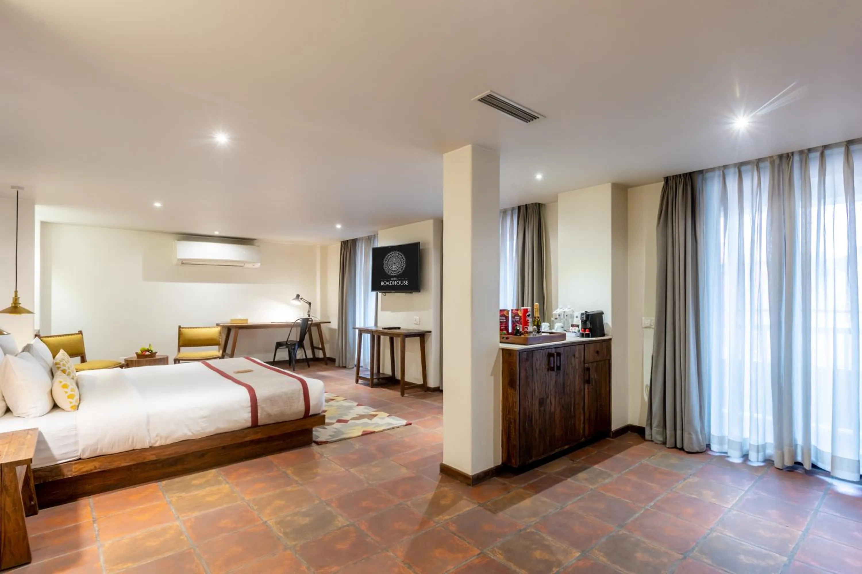 View (from property/room), Bed in Hotel Roadhouse, Thamel, Kathmandu- Contemporary Boutique