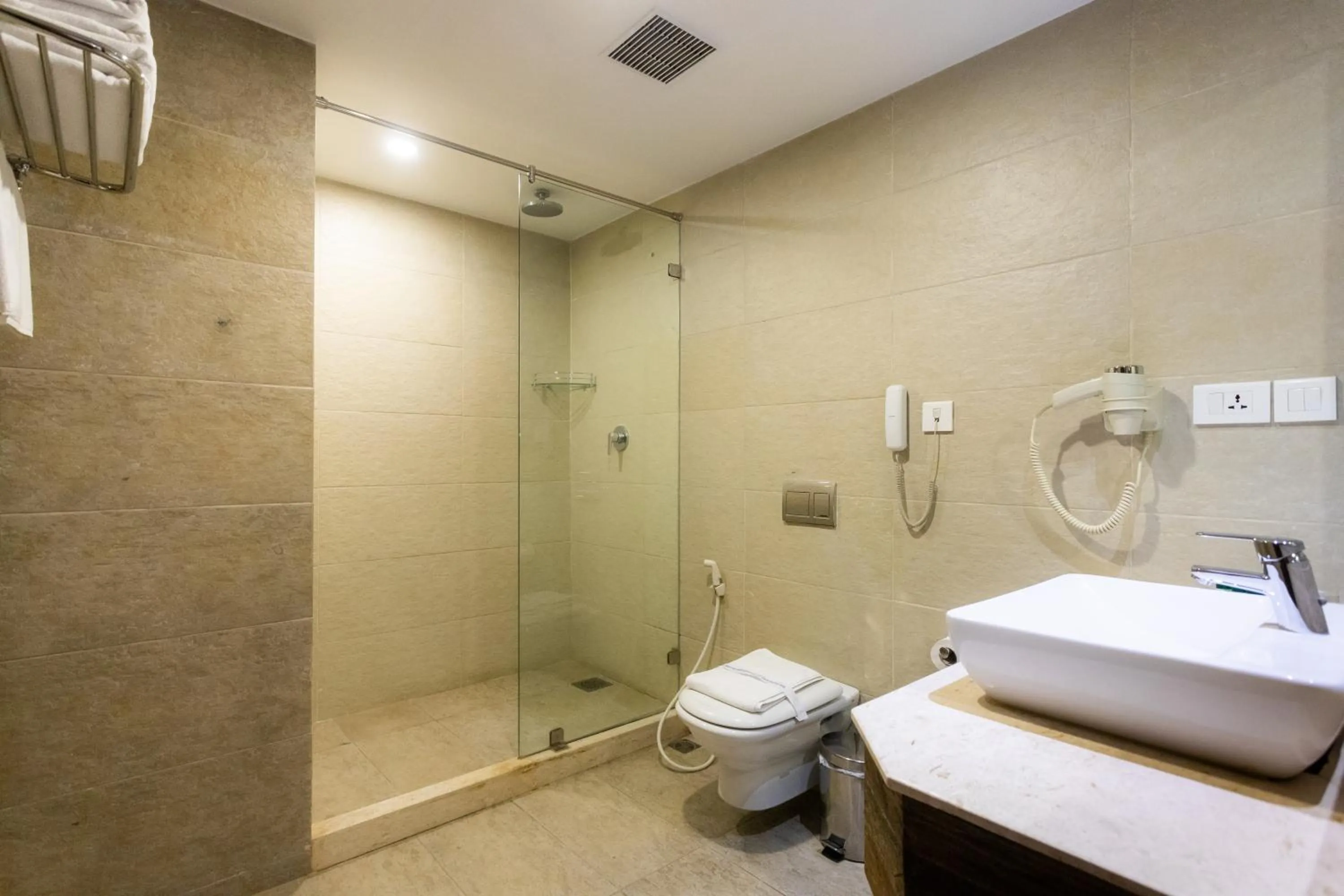 Shower in Hotel Roadhouse, Thamel, Kathmandu- Contemporary Boutique