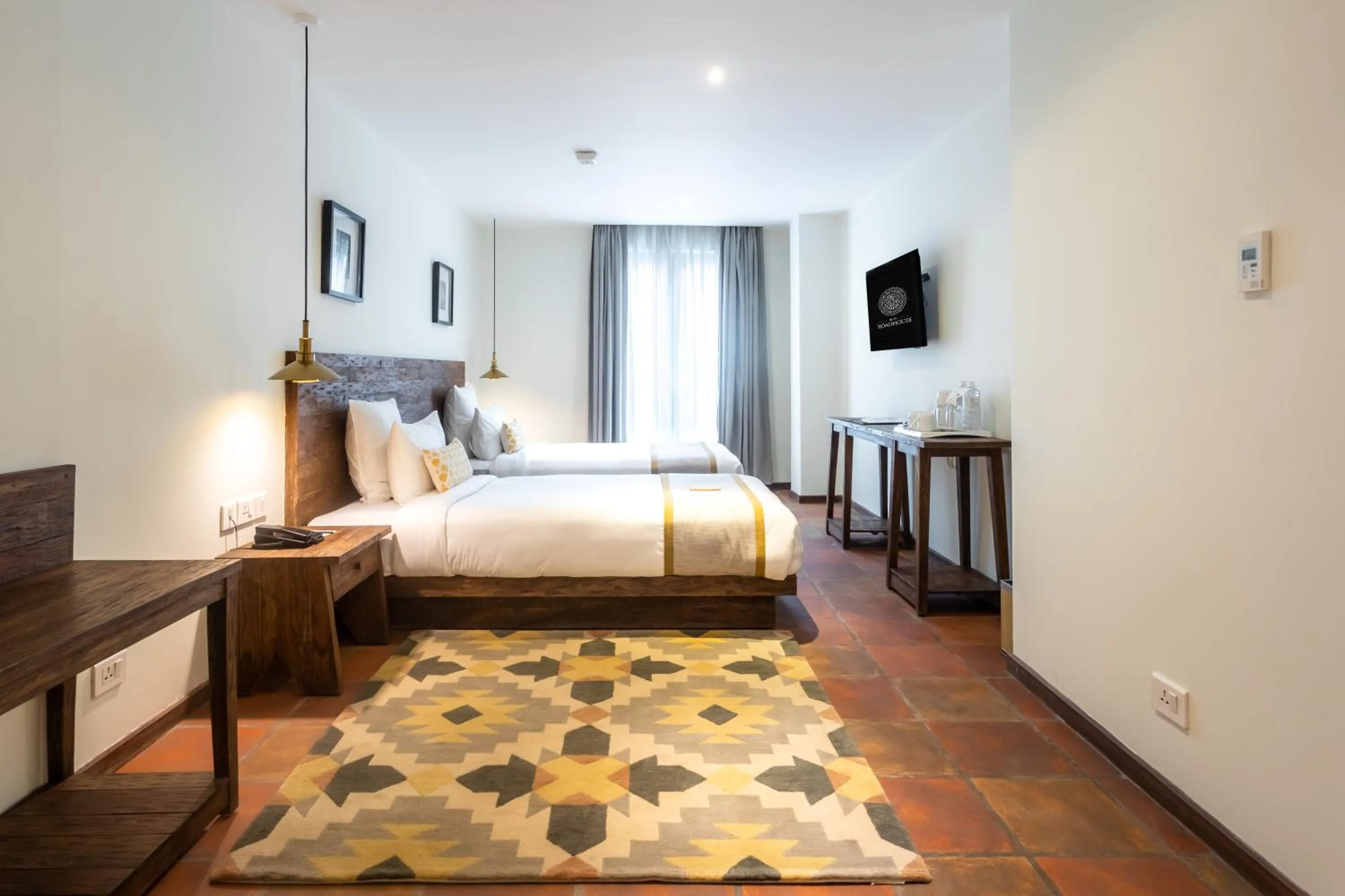 Bed in Hotel Roadhouse, Thamel, Kathmandu- Contemporary Boutique