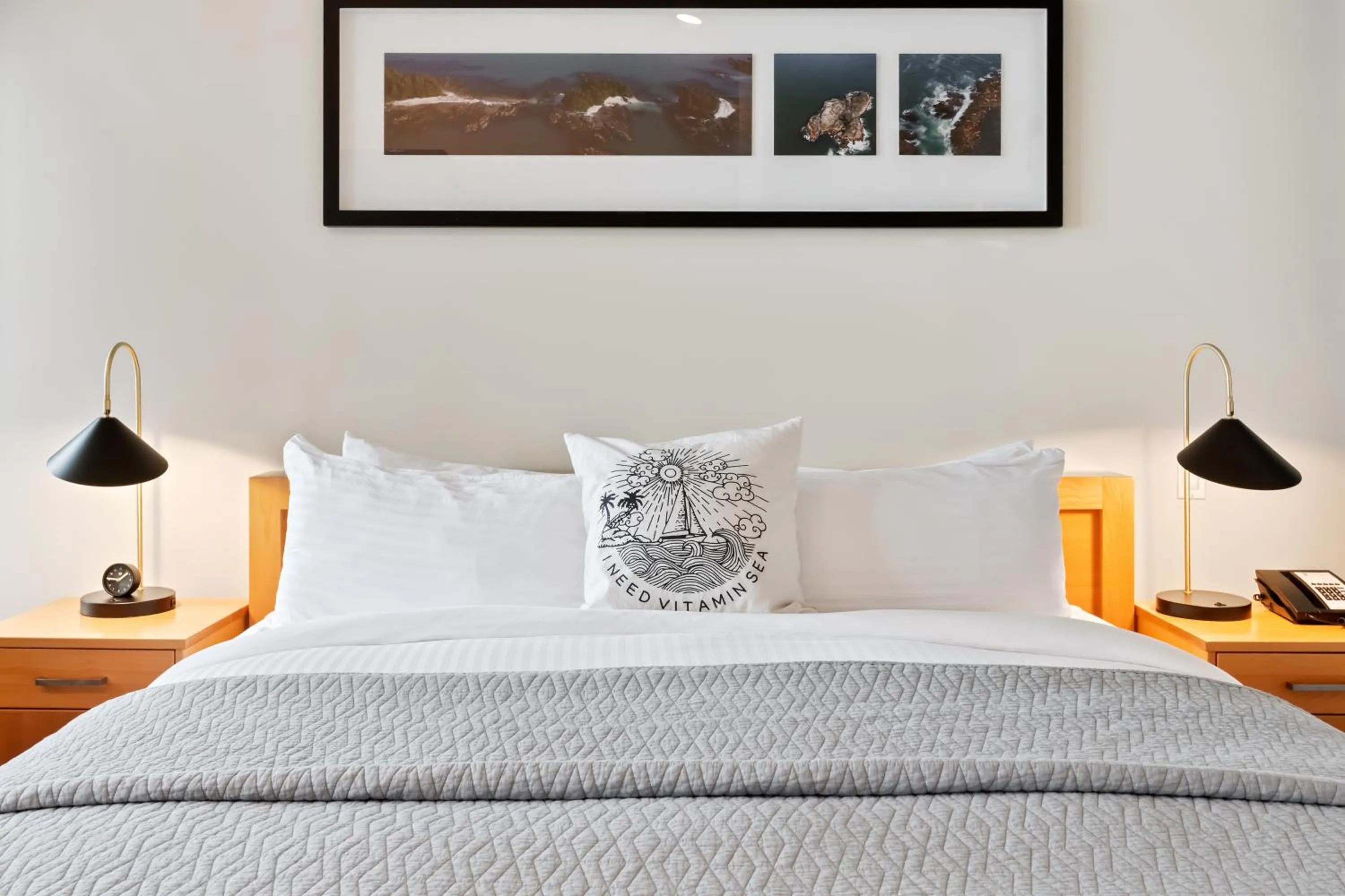 Bed in Black Rock Oceanfront Resort