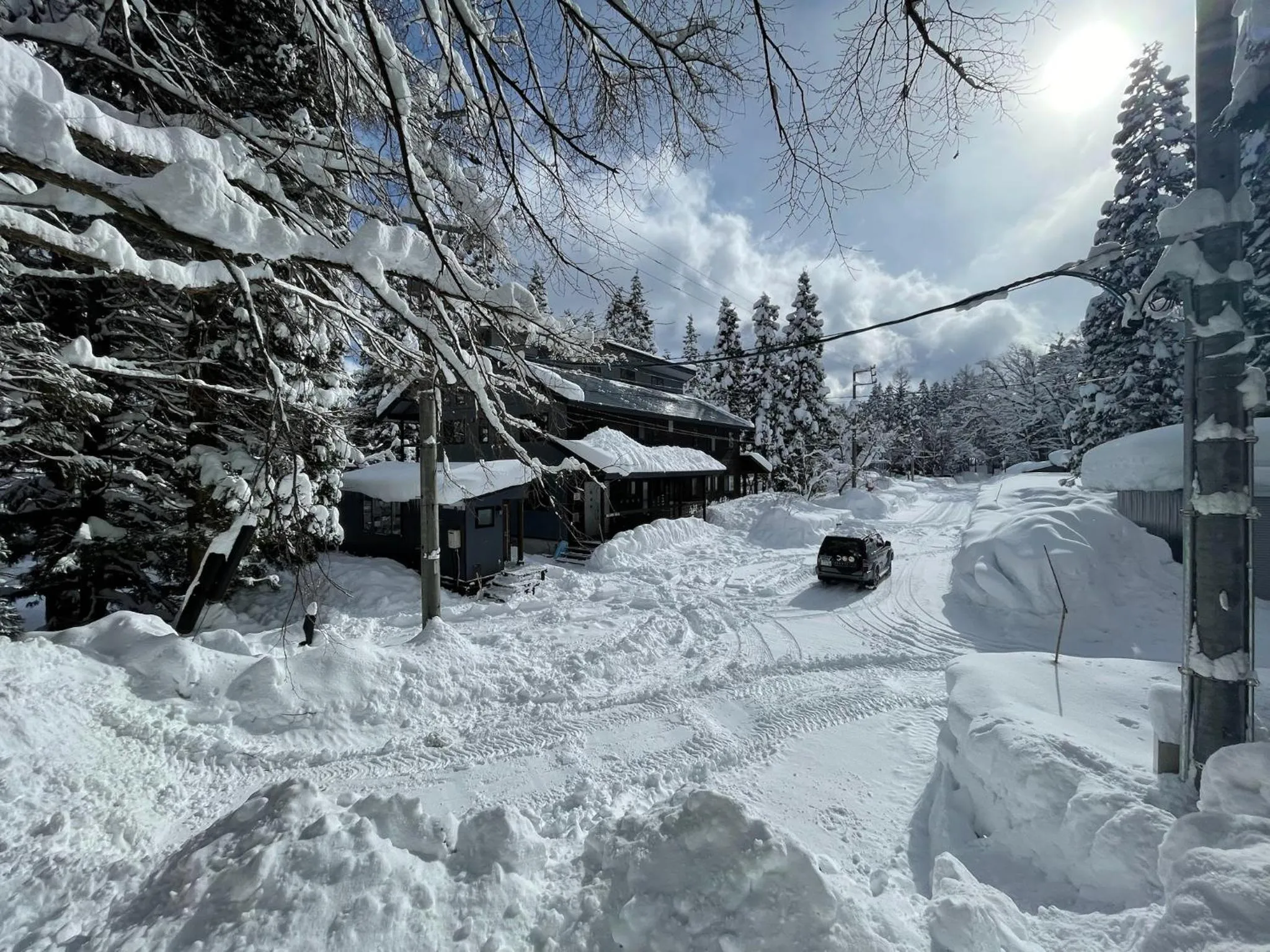 Quiet street view in Bears Den Mountain Lodge