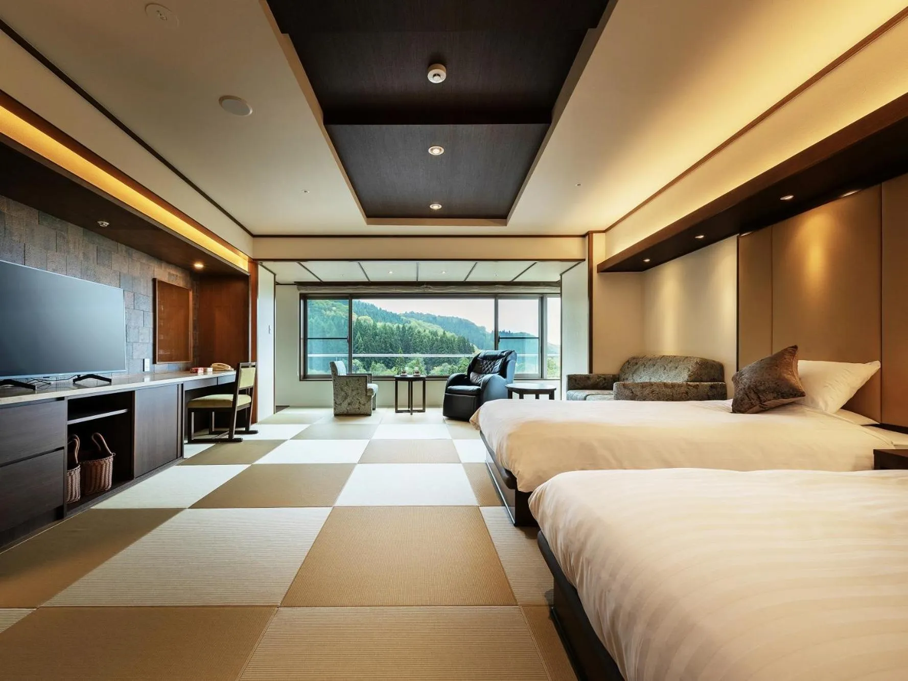 Photo of the whole room, Bed in Zao Shiki no Hotel