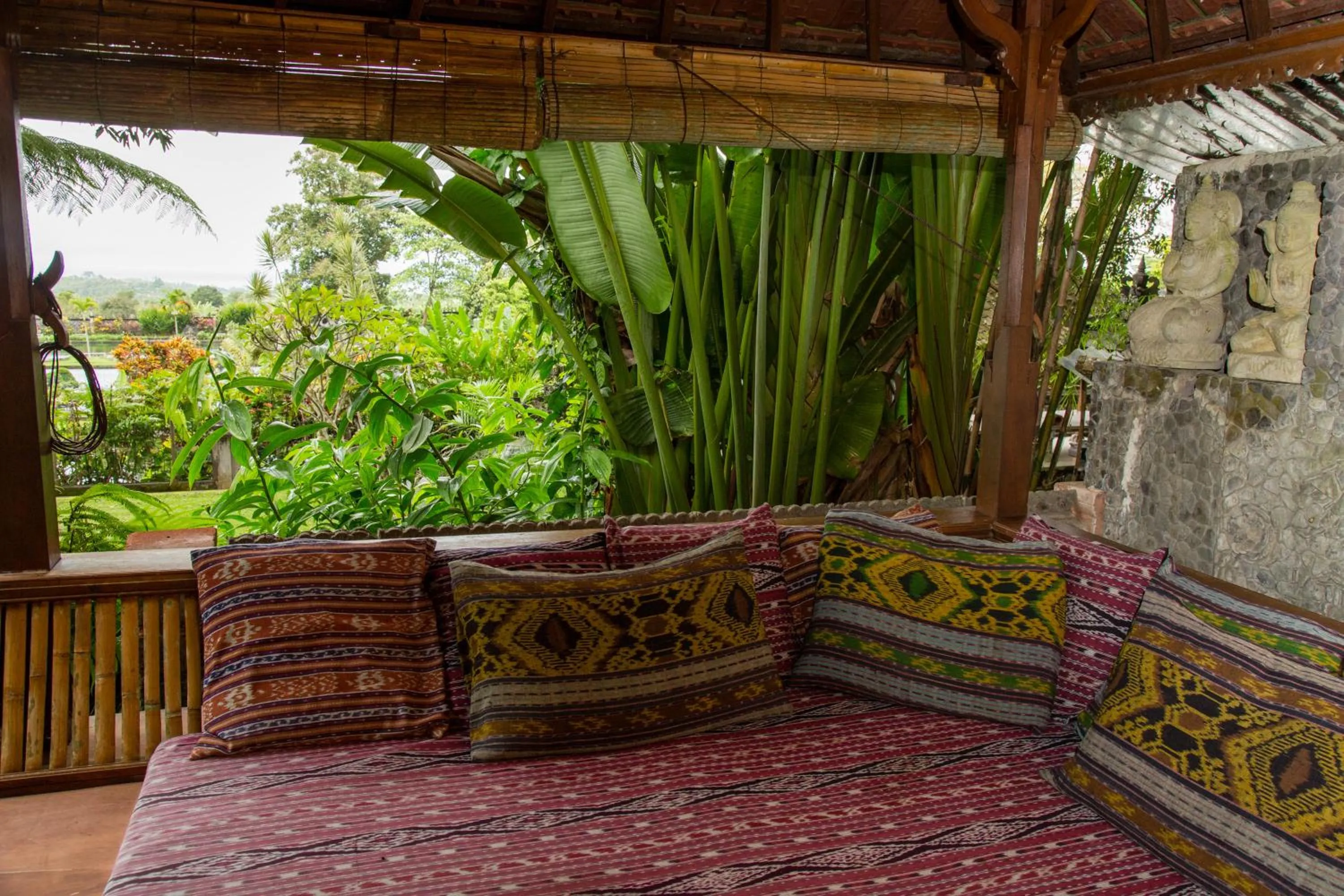 Seating area in Tirtagangga Water Palace Villas
