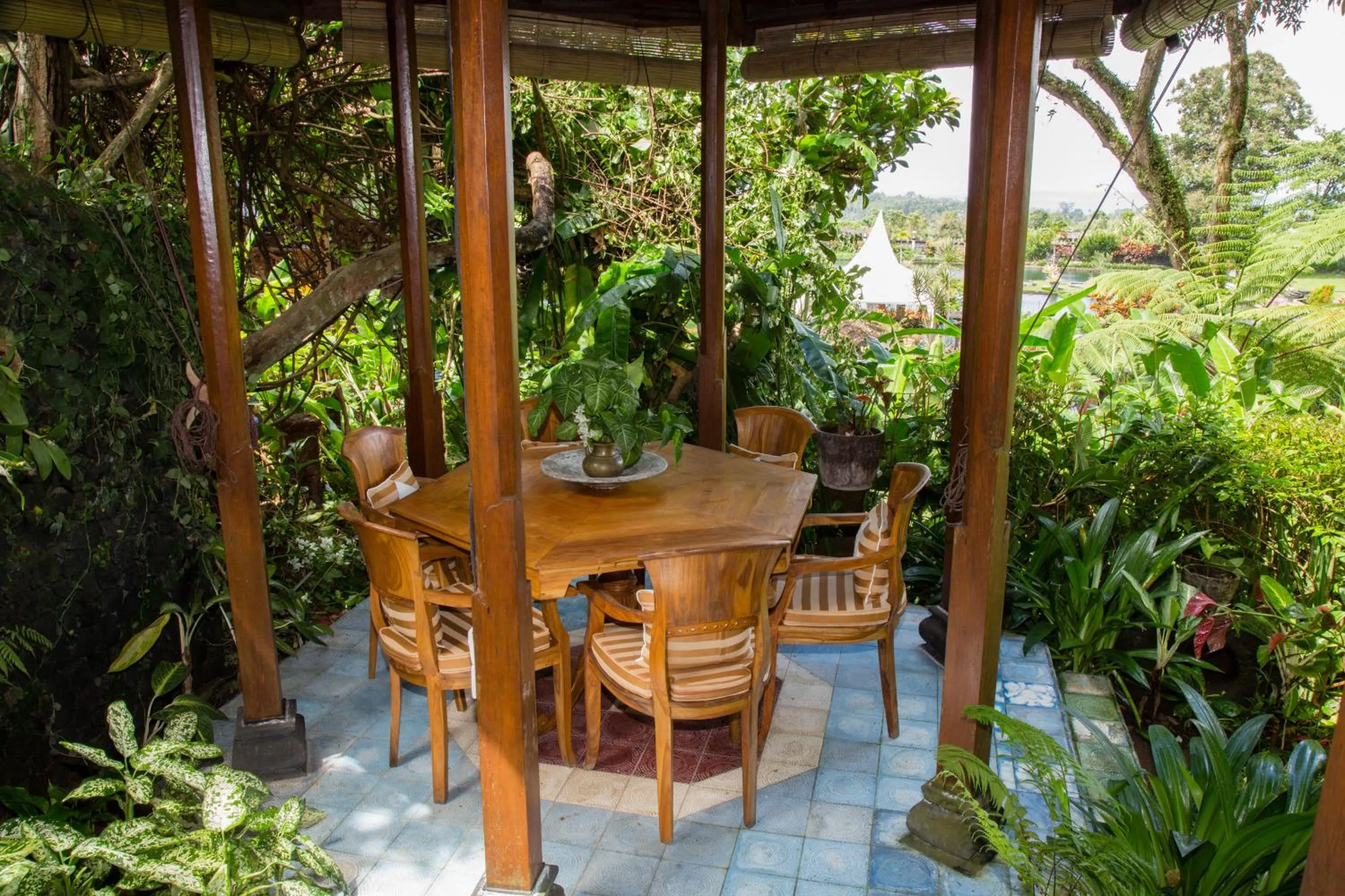 Patio in Tirtagangga Water Palace Villas