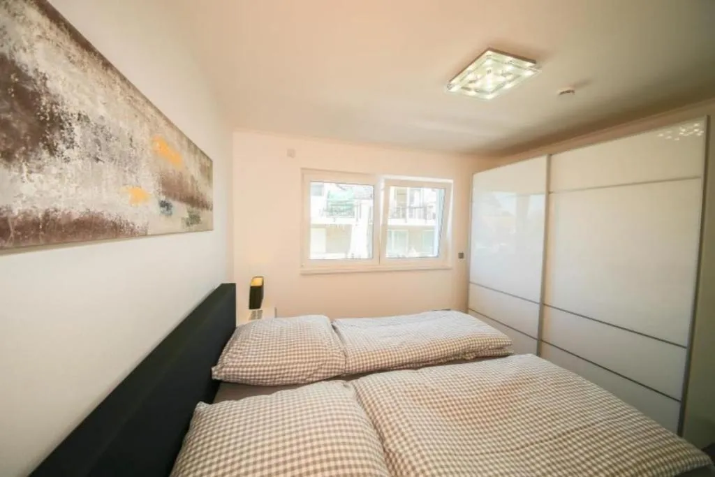 Bed in Ferienwohnung Sonnendeck
