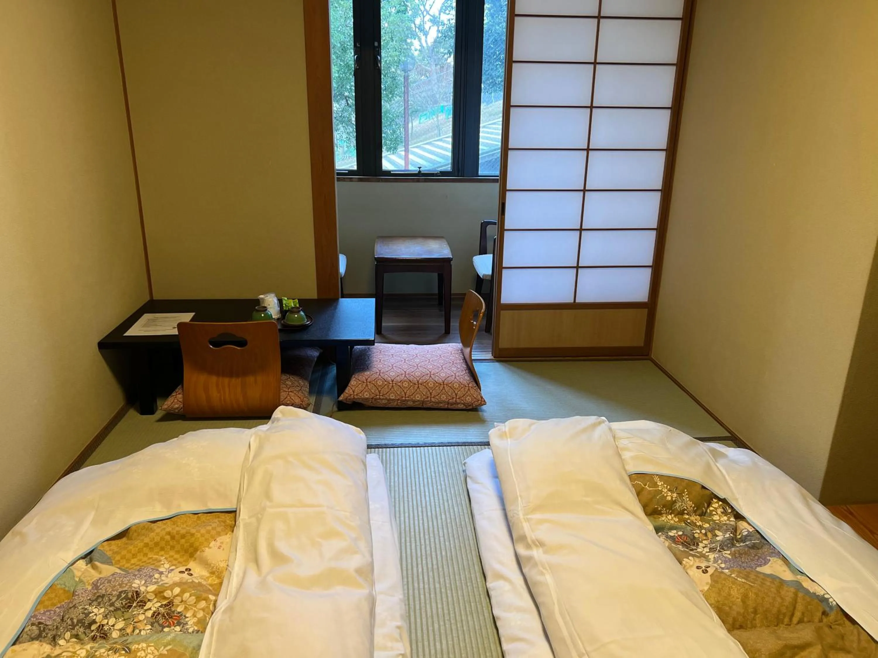 Bed in Ryokan Kousen