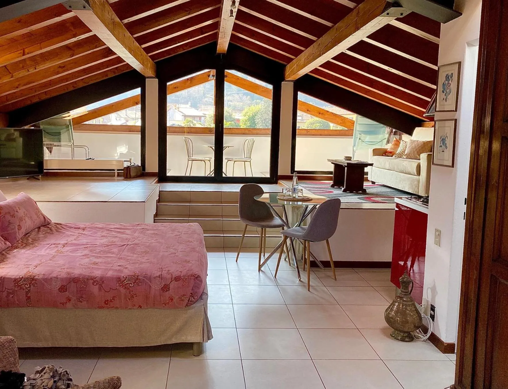 Bed in Villa Costantina with heated POOL