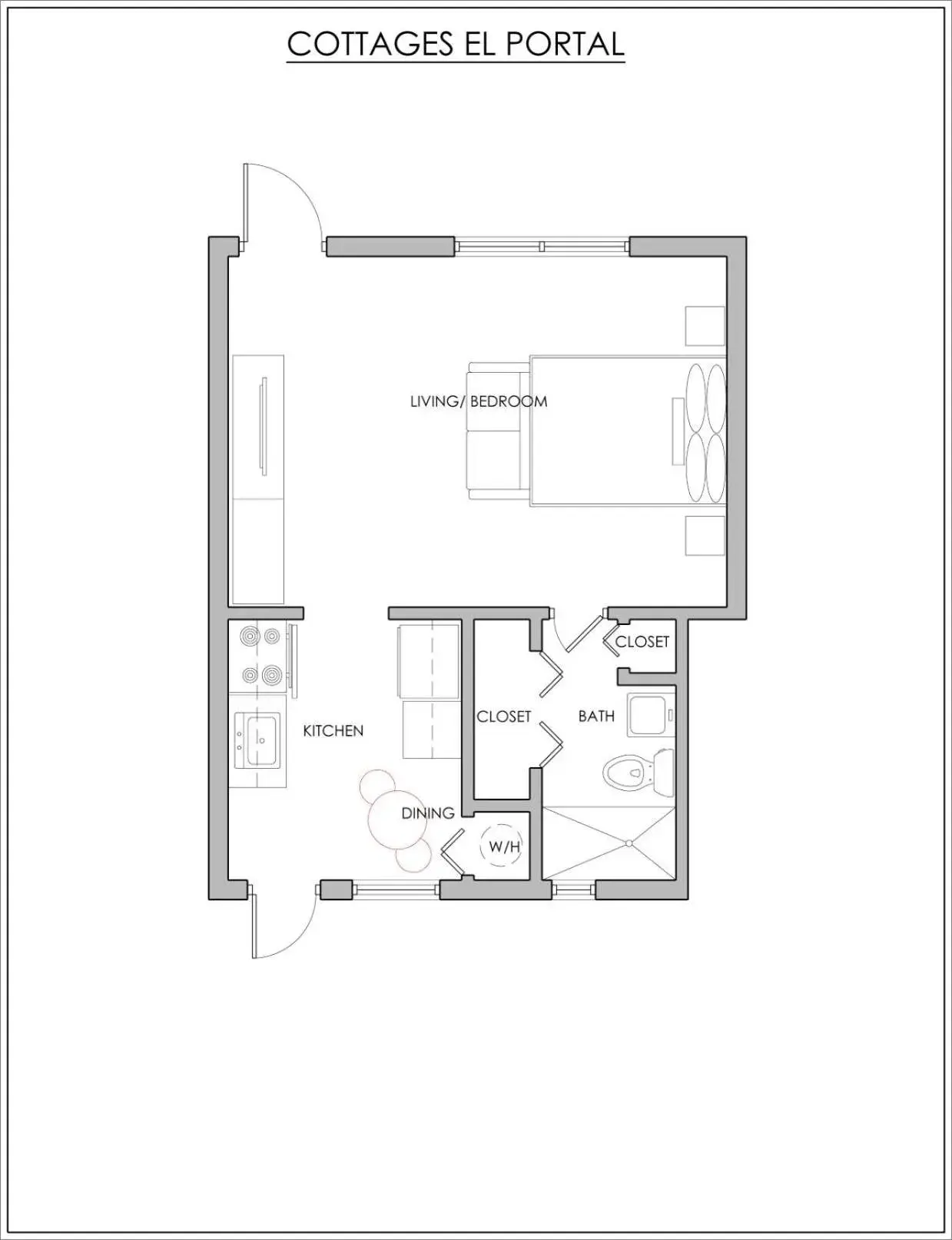 Accessible Interior Cottage in Cottages El Portal Accessible Interior Cottage in Cottages El Portal