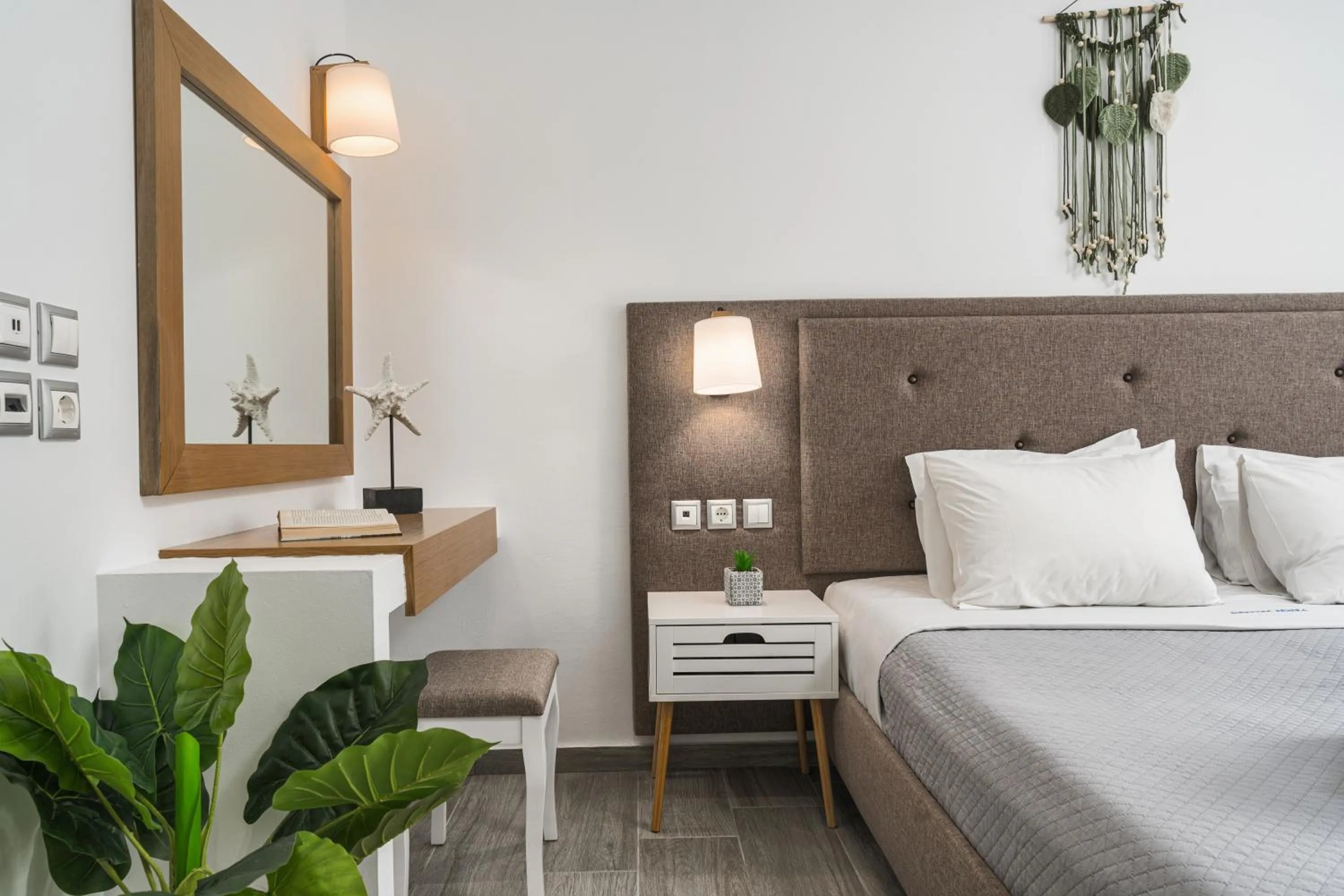 Bed in Crystal Beach Hotel