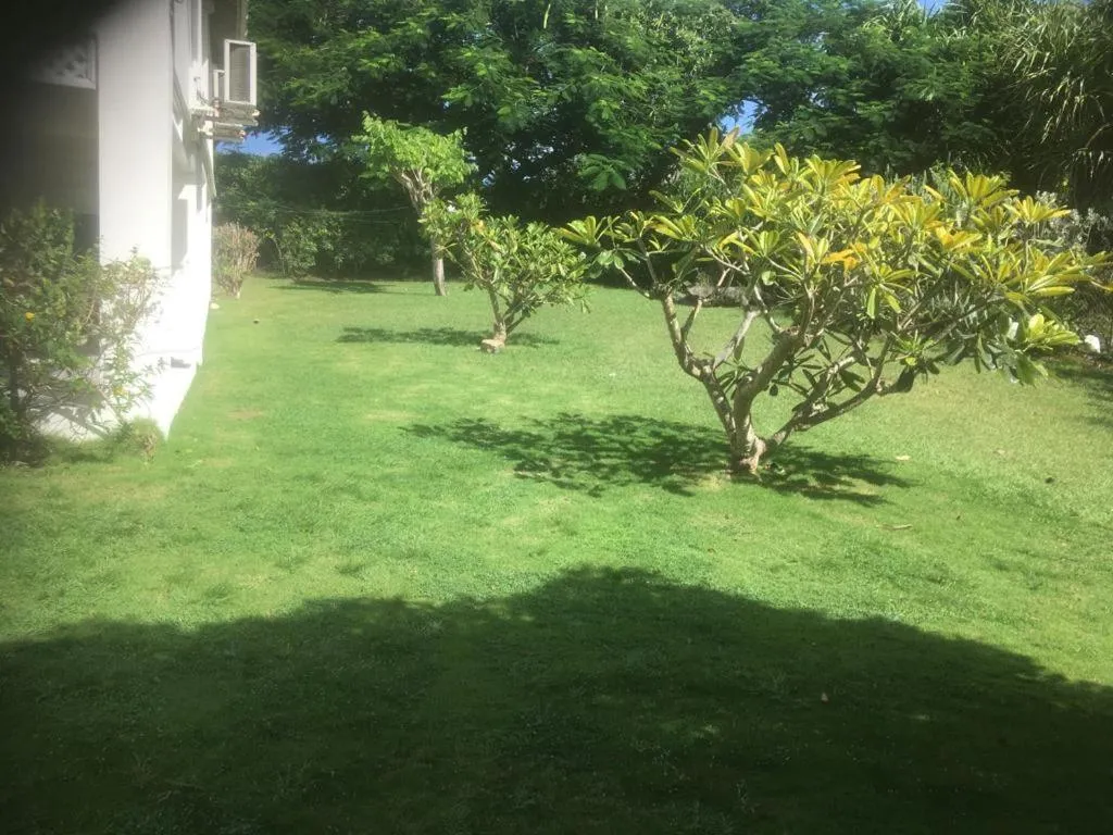 Garden in Spacious White House Villa 1 minute to sandy beaches