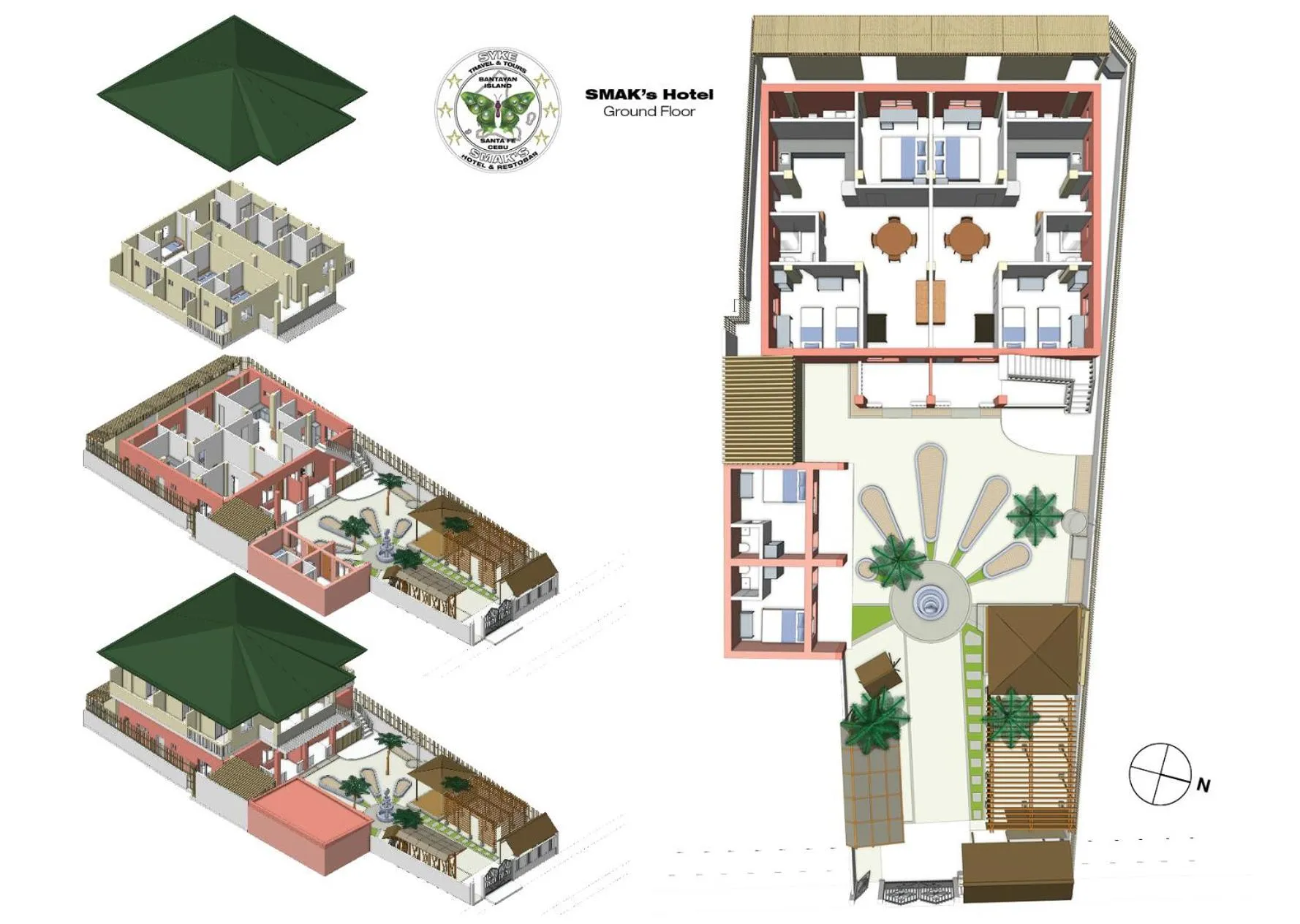 Floor plan in SMAK's Hotel