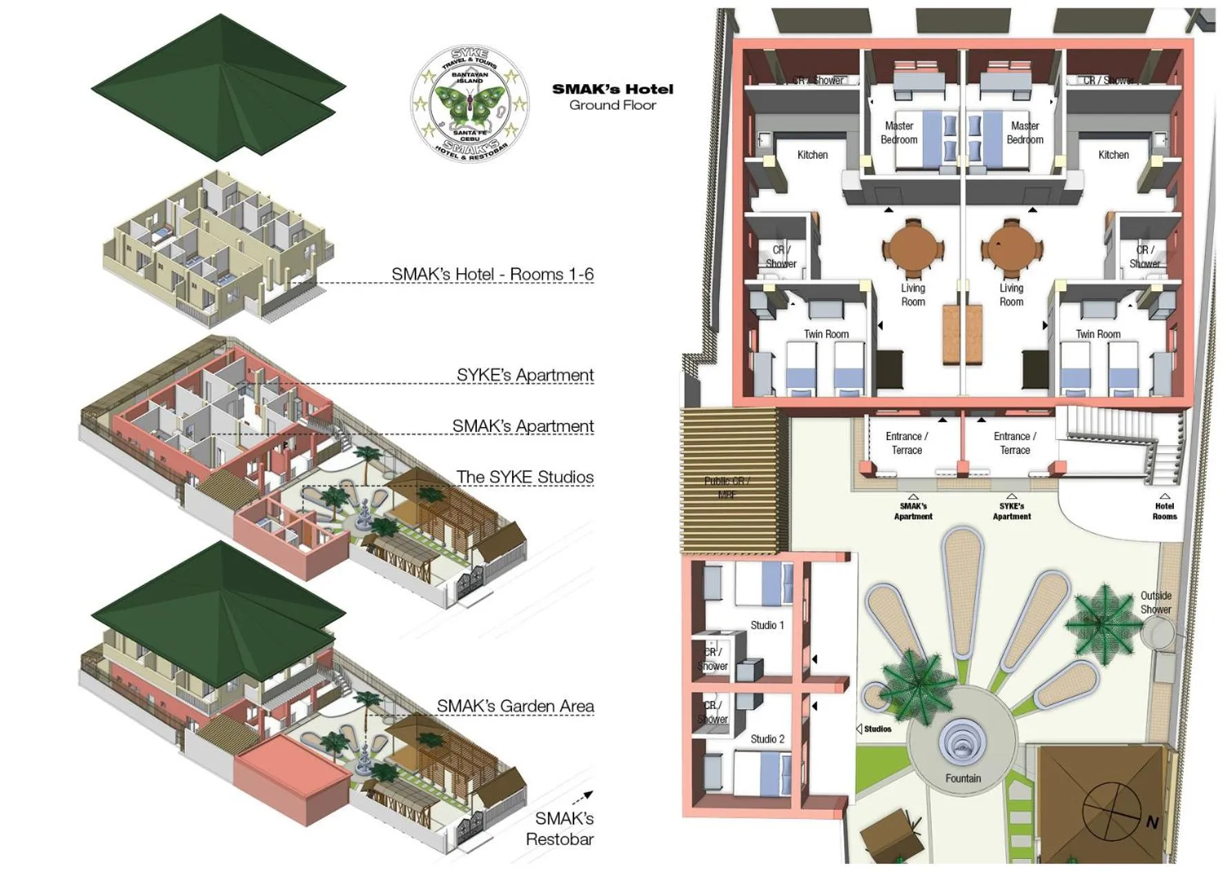 Floor plan in SMAK's Hotel