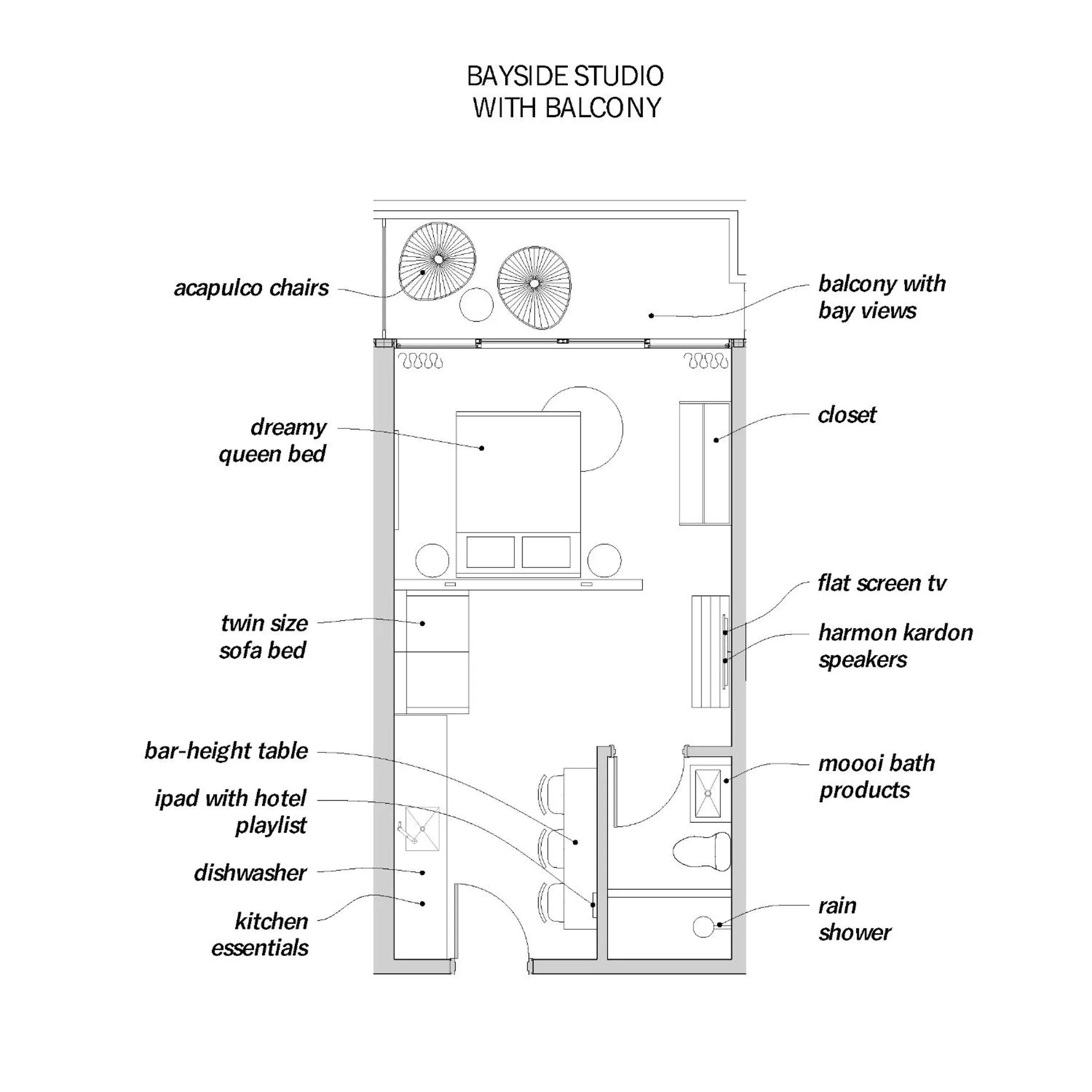 Floor plan in 6080 Design Hotel by Eskape Collection