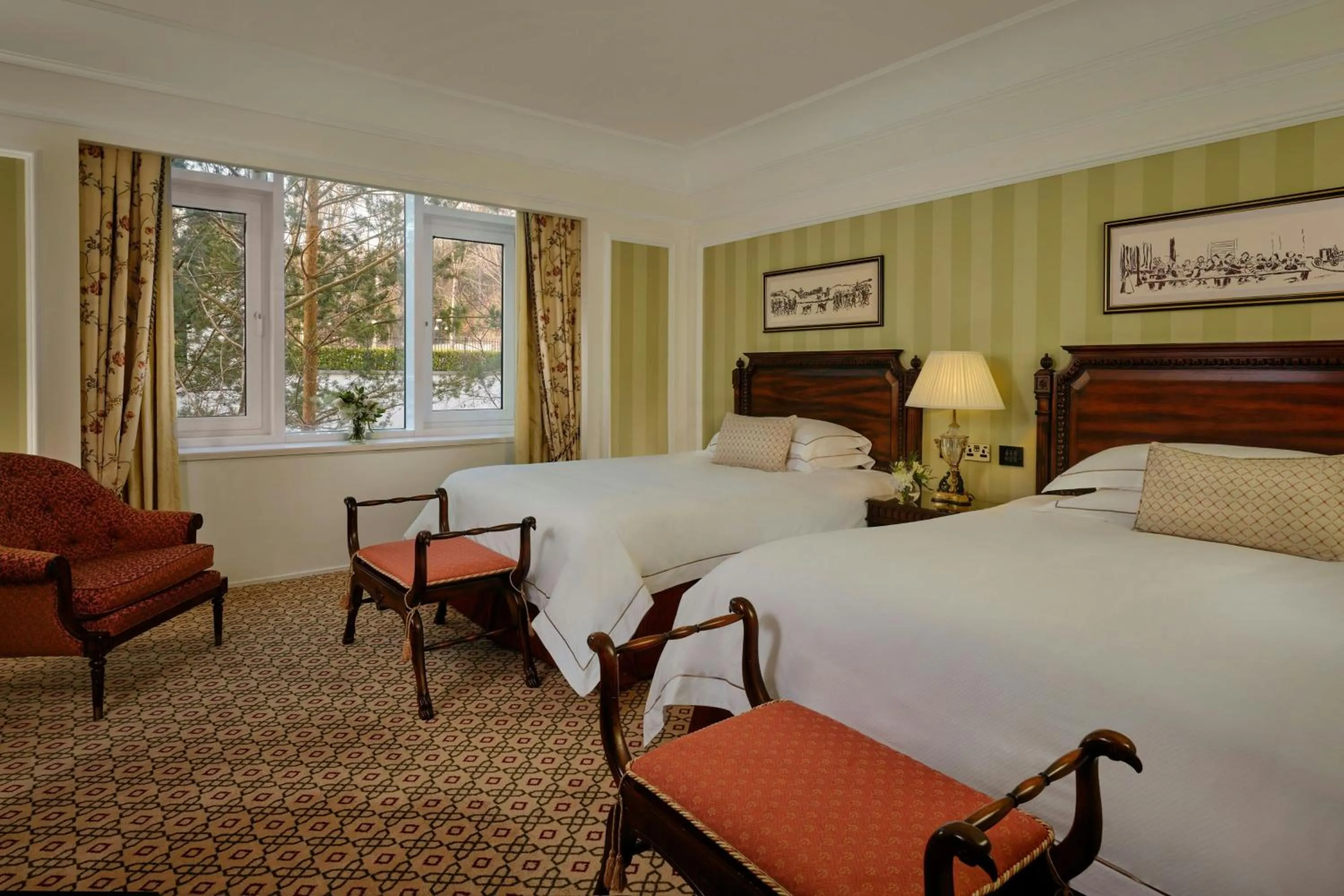 Bedroom, Bed in Powerscourt Hotel, Autograph Collection