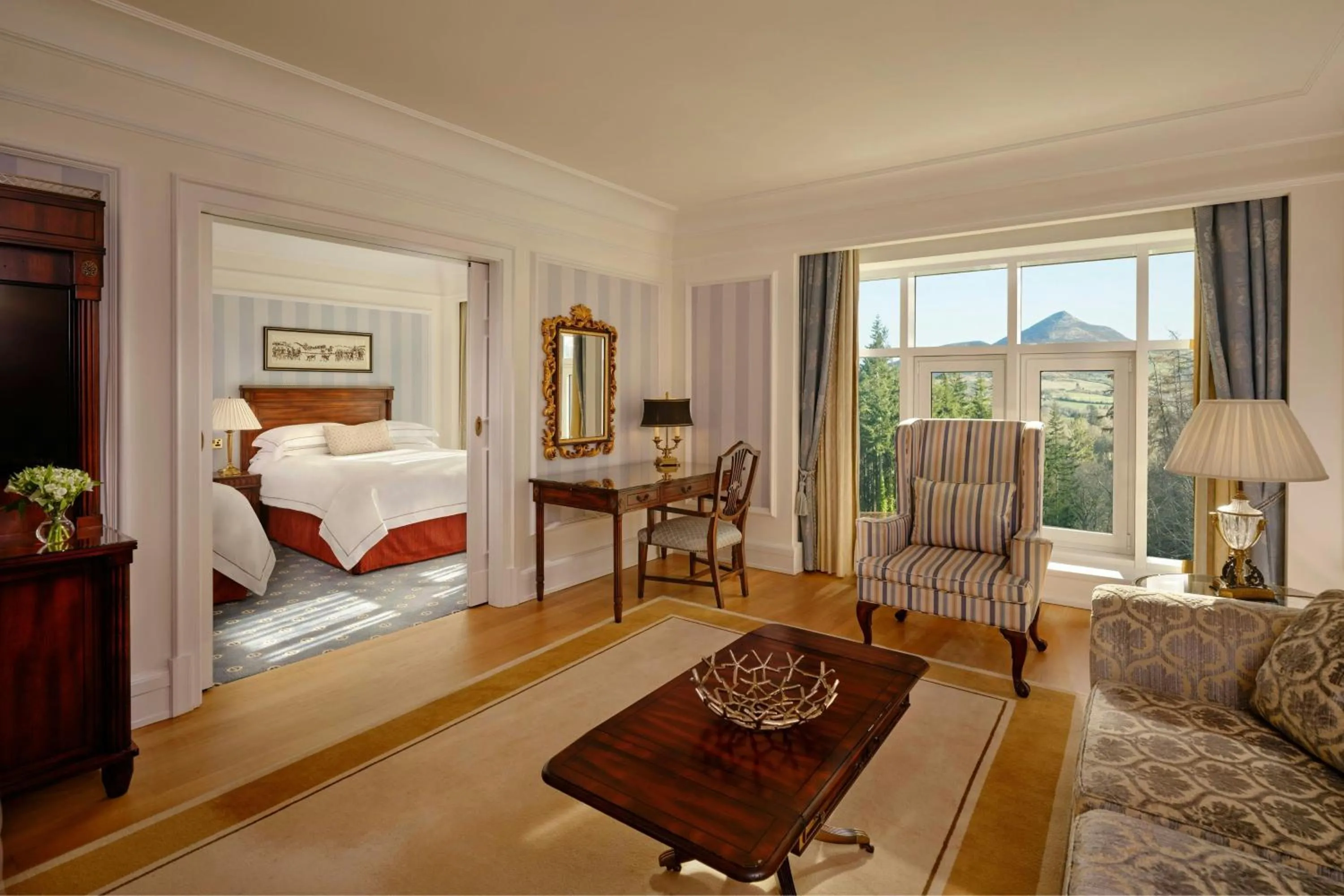 Living room, Bed in Powerscourt Hotel, Autograph Collection