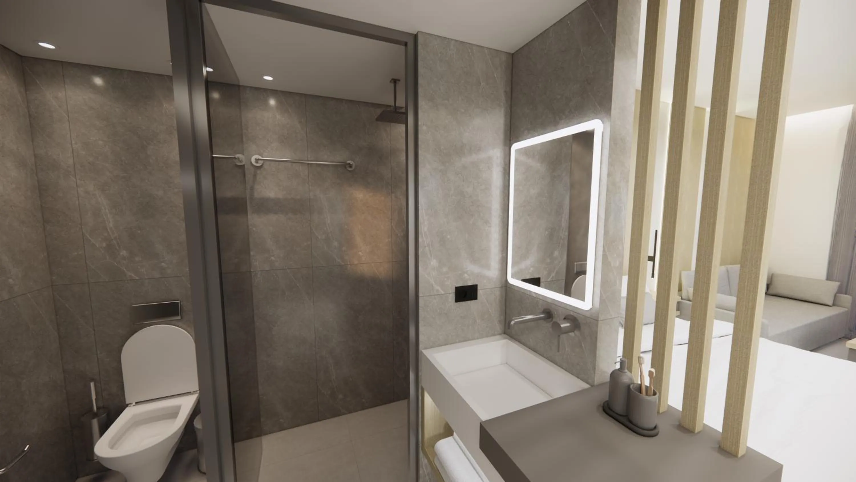Shower in Oscar Suites & Village
