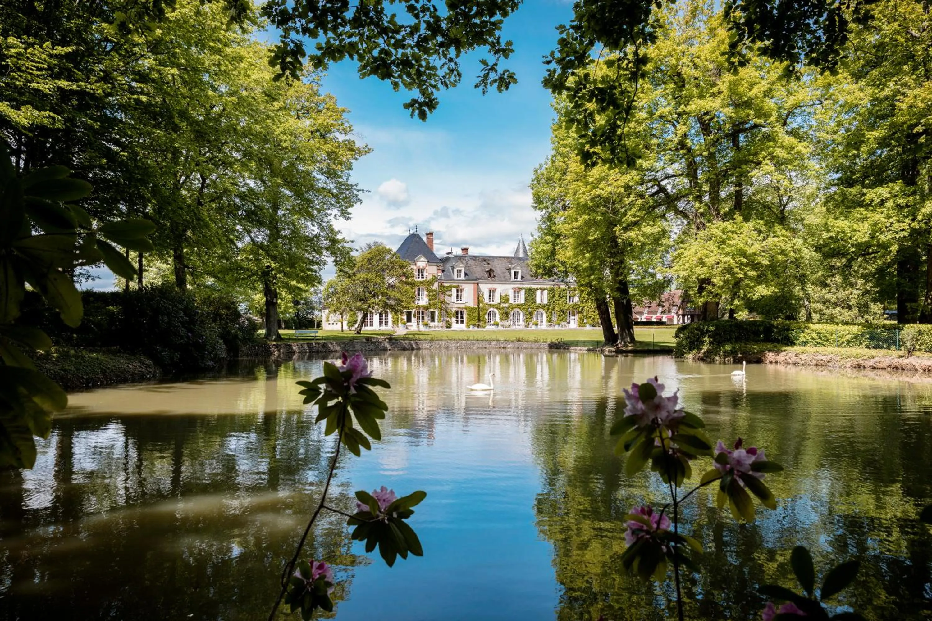 Garden view in Les Hauts de Loire Relais & Châteaux