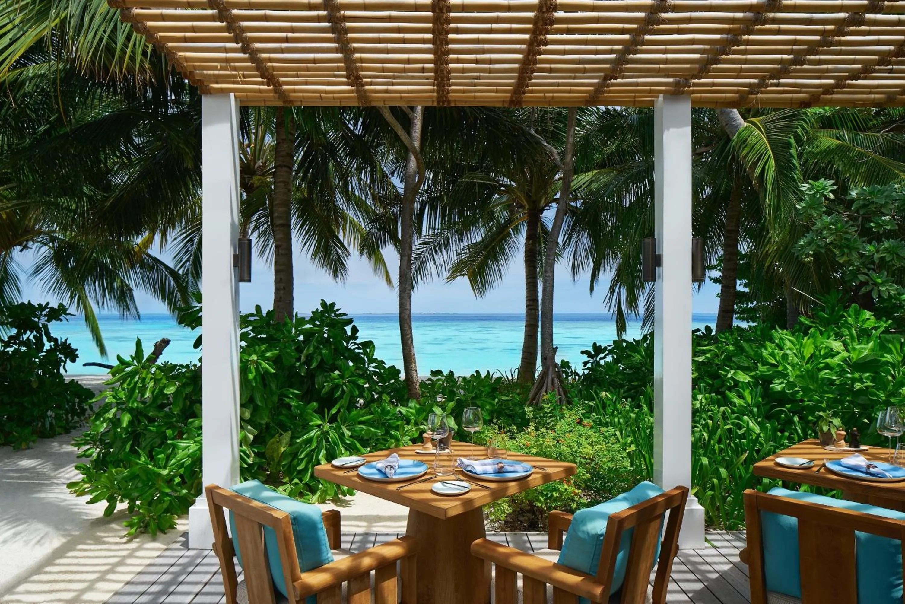 Patio in Raffles Maldives Meradhoo
