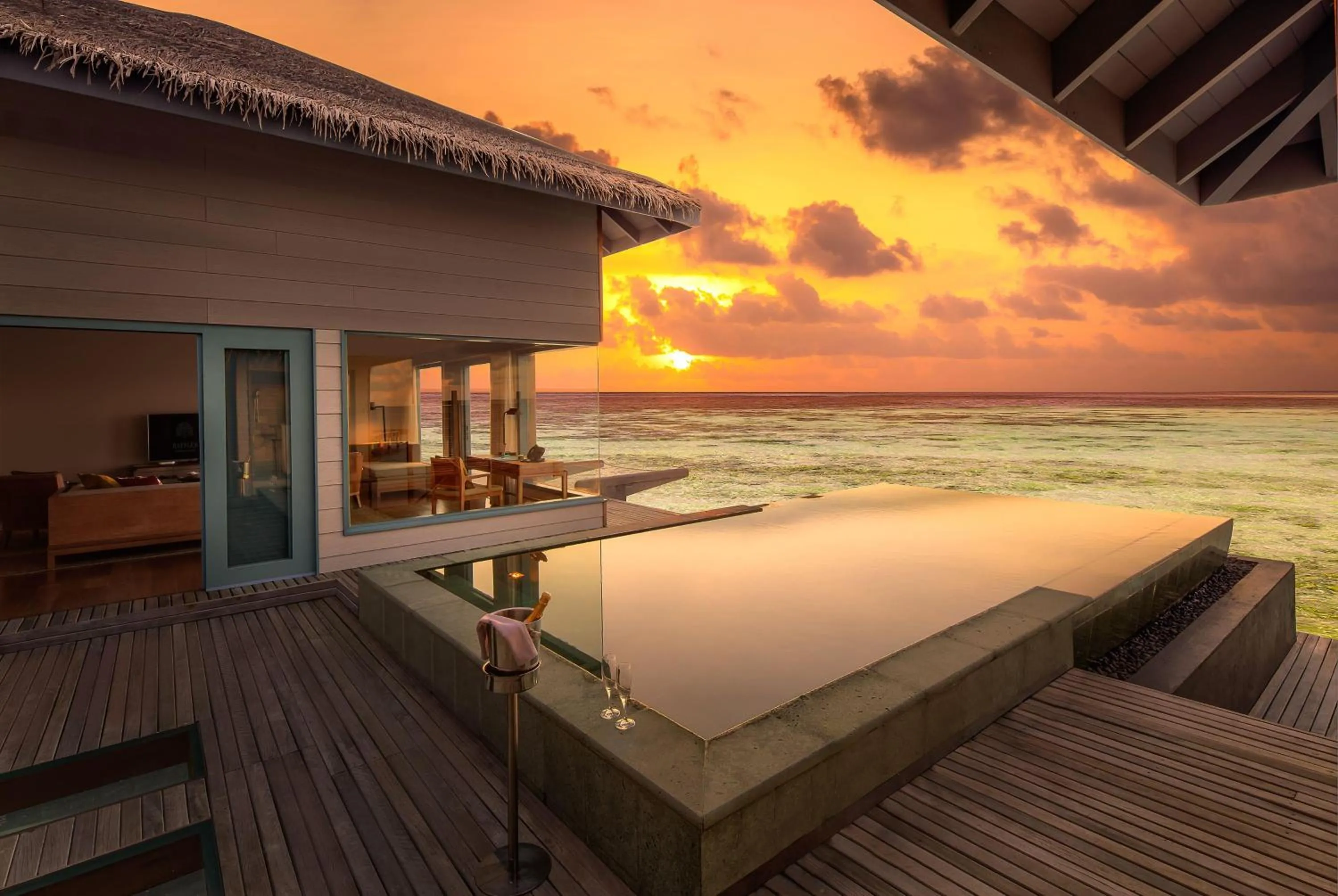 Patio in Raffles Maldives Meradhoo