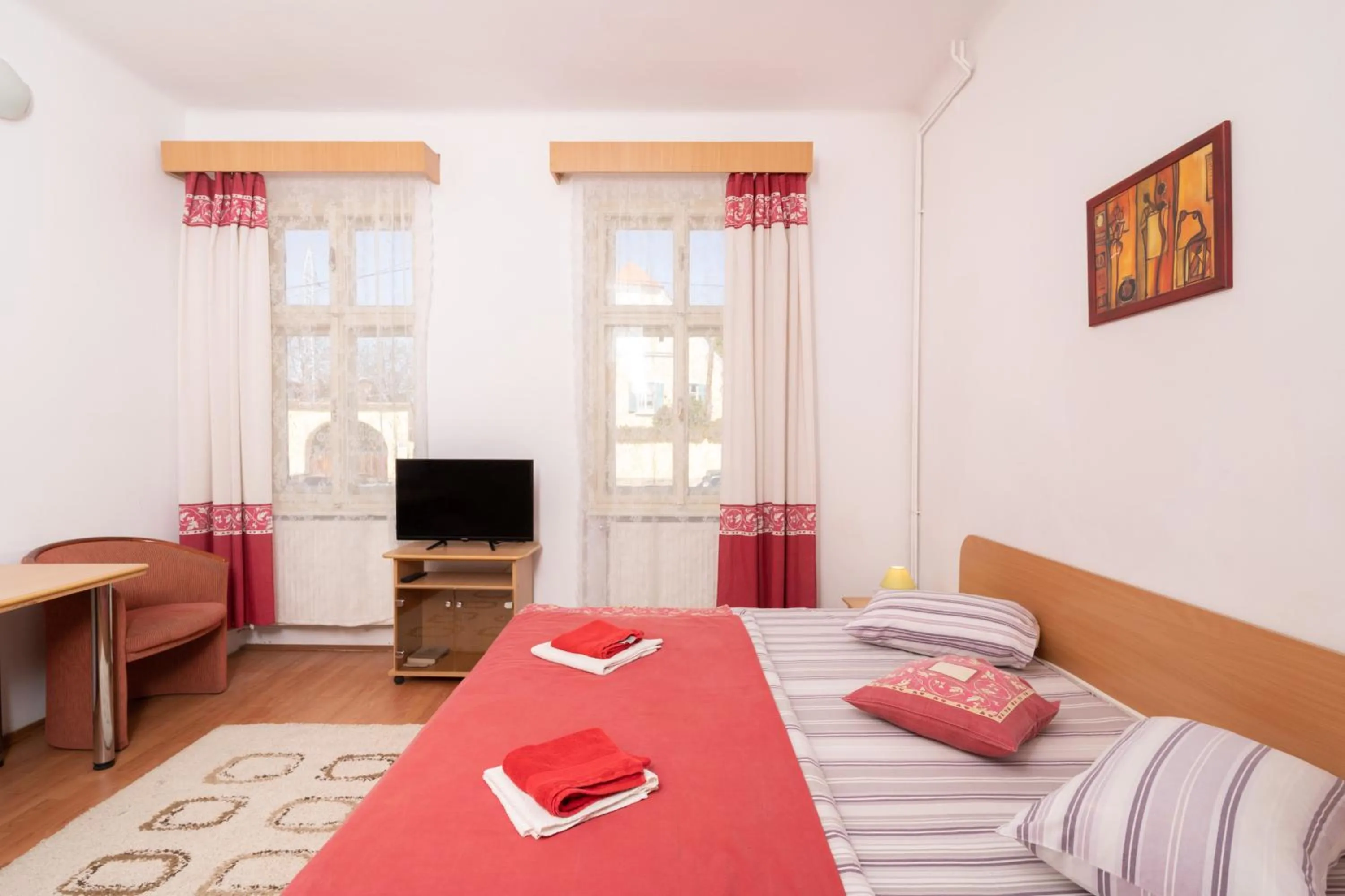 Living room, Bed in Pension GreenHouse