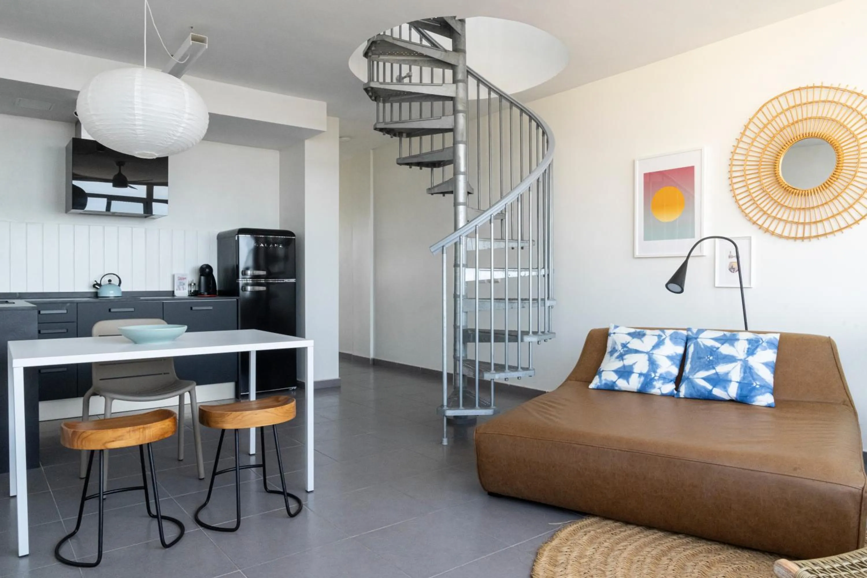 Kitchen or kitchenette in Buendía Corralejo Nohotel