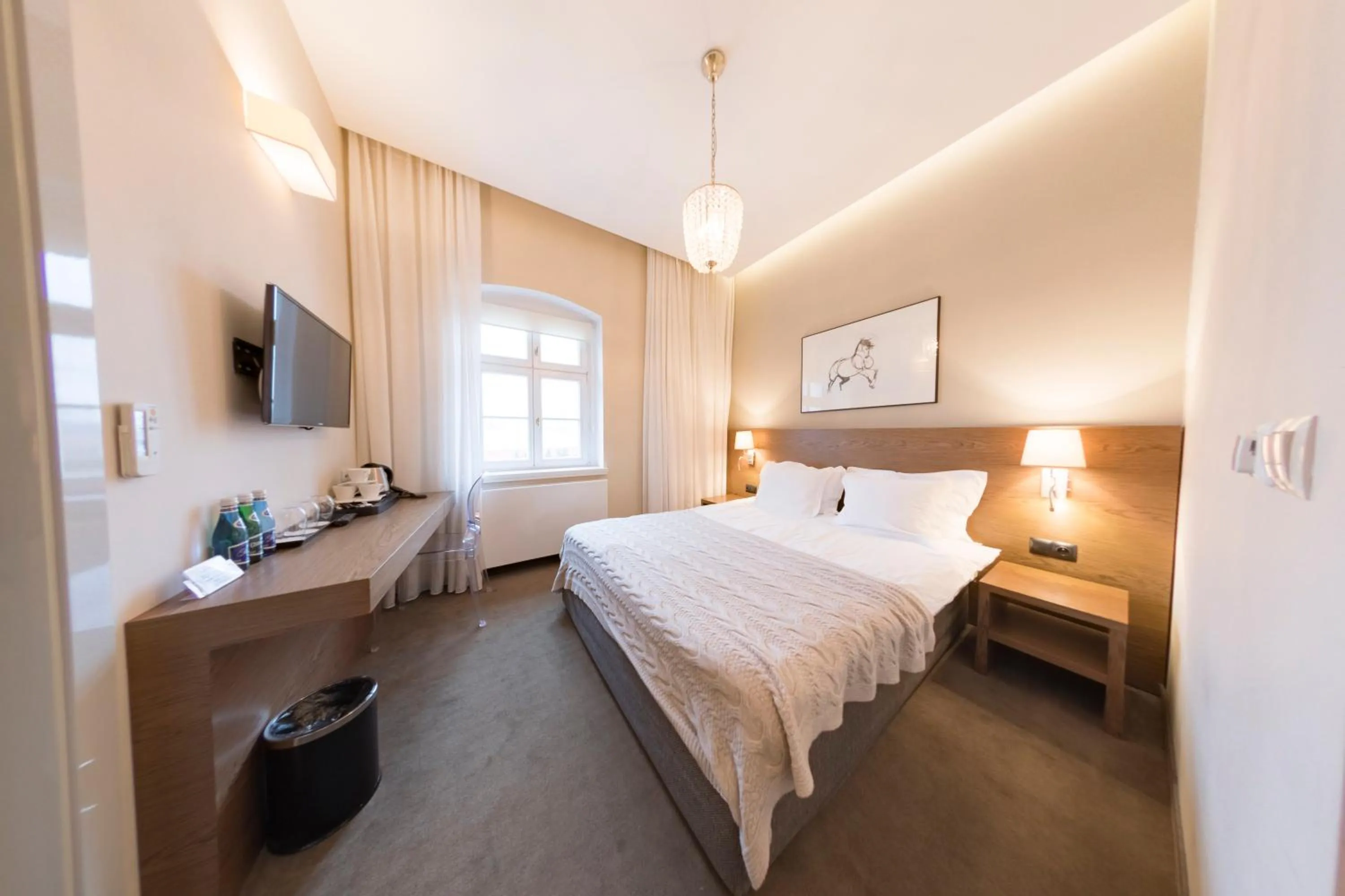 Bed in Hotel Jakubus