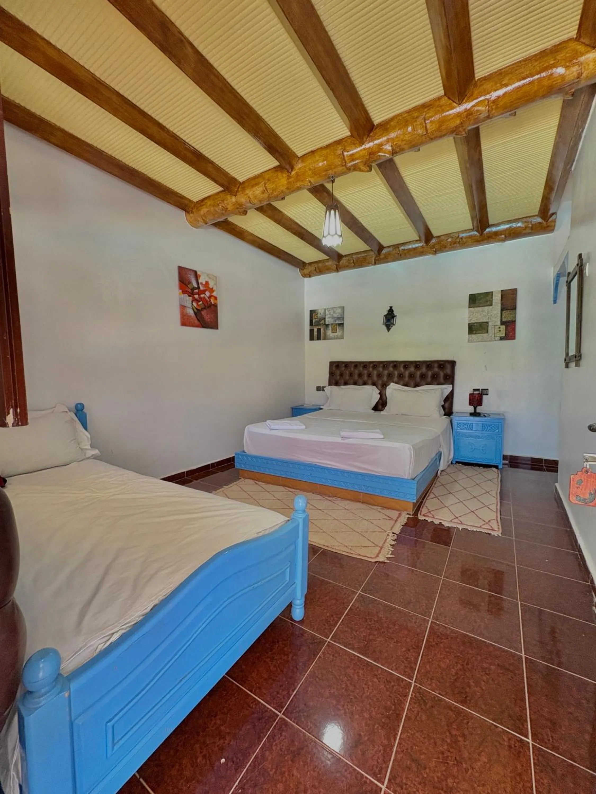 Bed in Hotel L'Arganier d'Ammelne