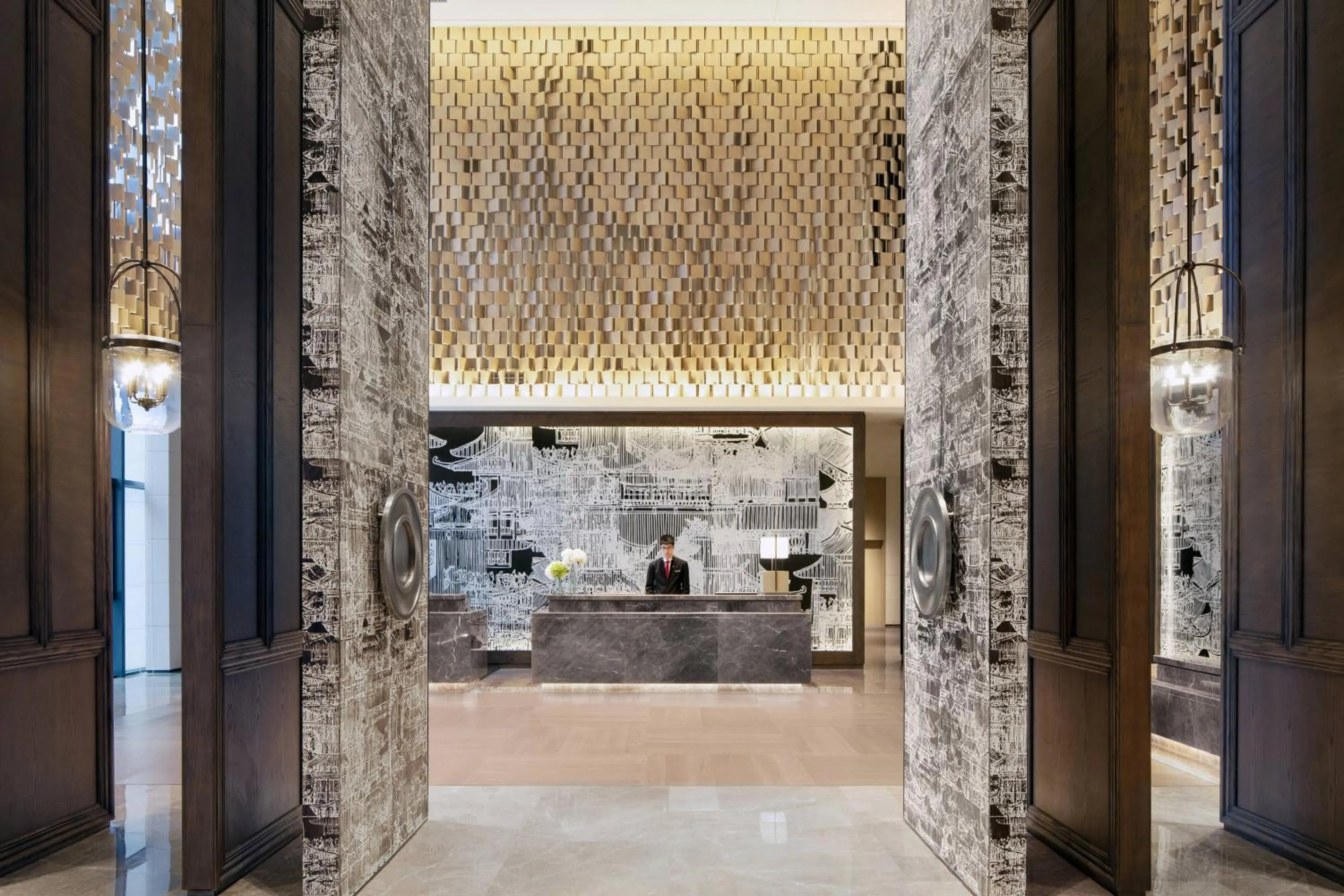 Lobby or reception in Wuxi Marriott Hotel Lihu Lake