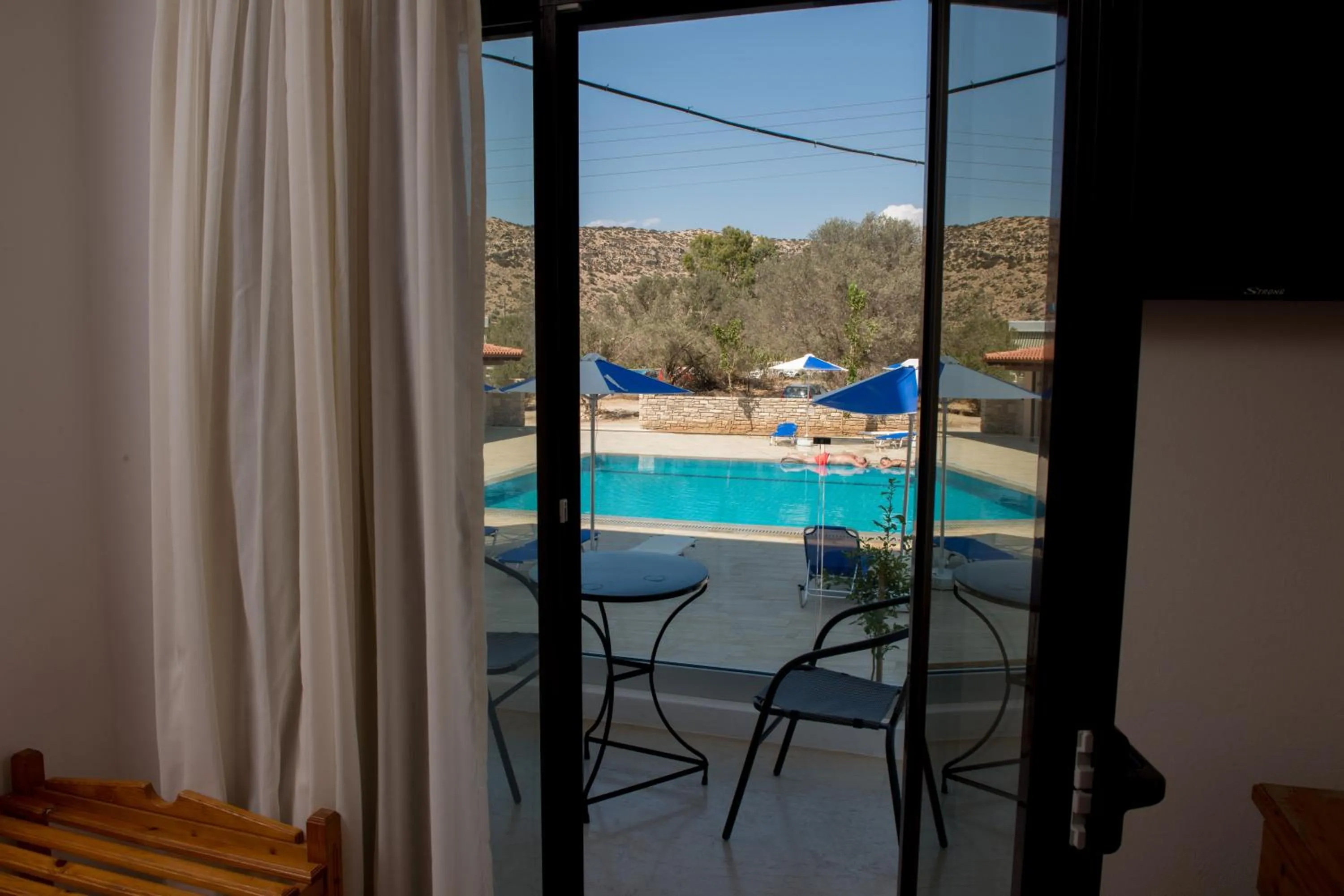 Pool view in Paradise Matala Hotel