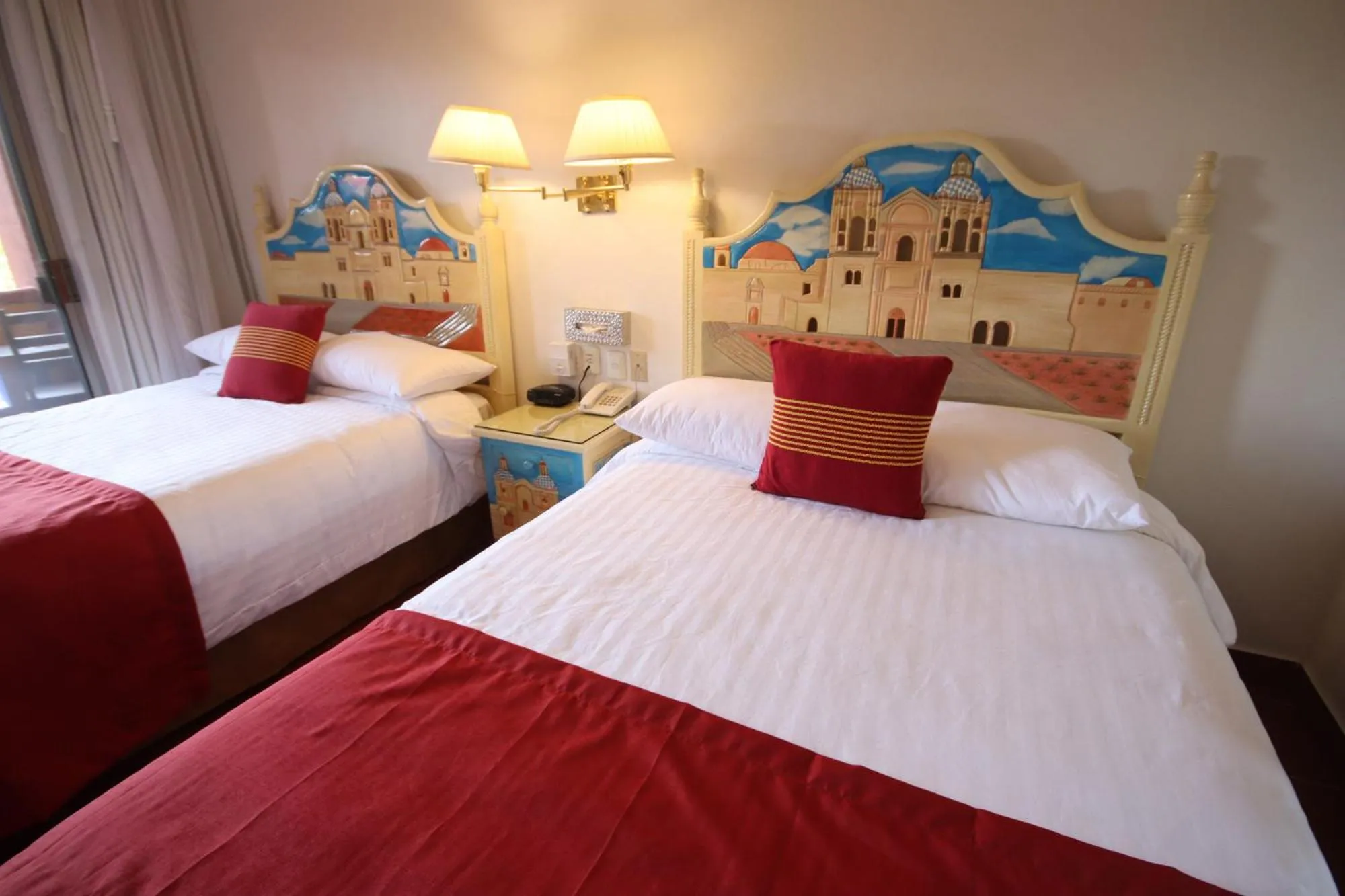 Bed in Hotel Hacienda Don Cenobio