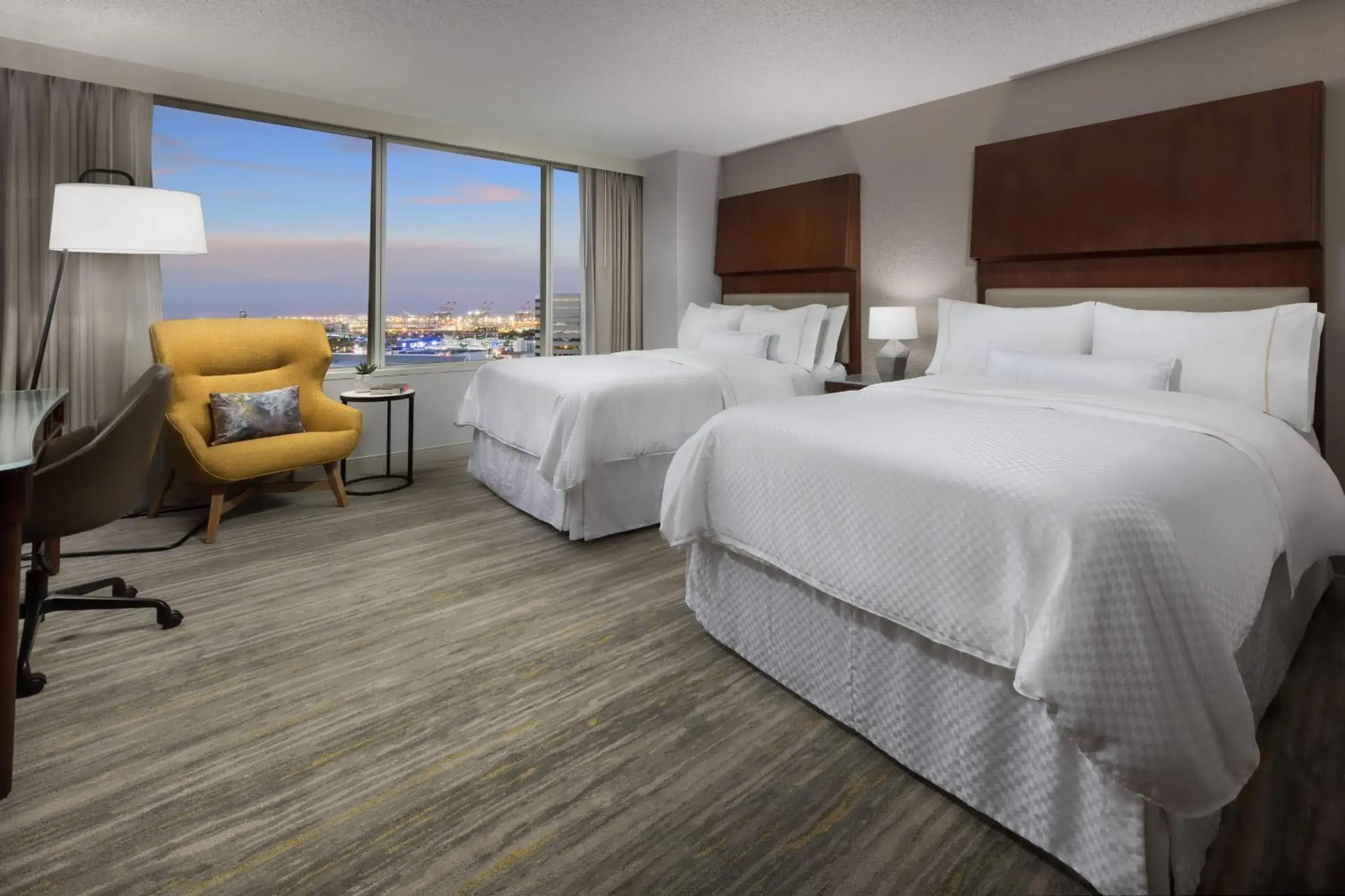 Double Room with Two Double Beds and Roll-In Shower - Mobility and Hearing Accessible in The Westin Long Beach Double Room with Two Double Beds and Roll-In Shower - Mobility and Hearing Accessible in The Westin Long Beach