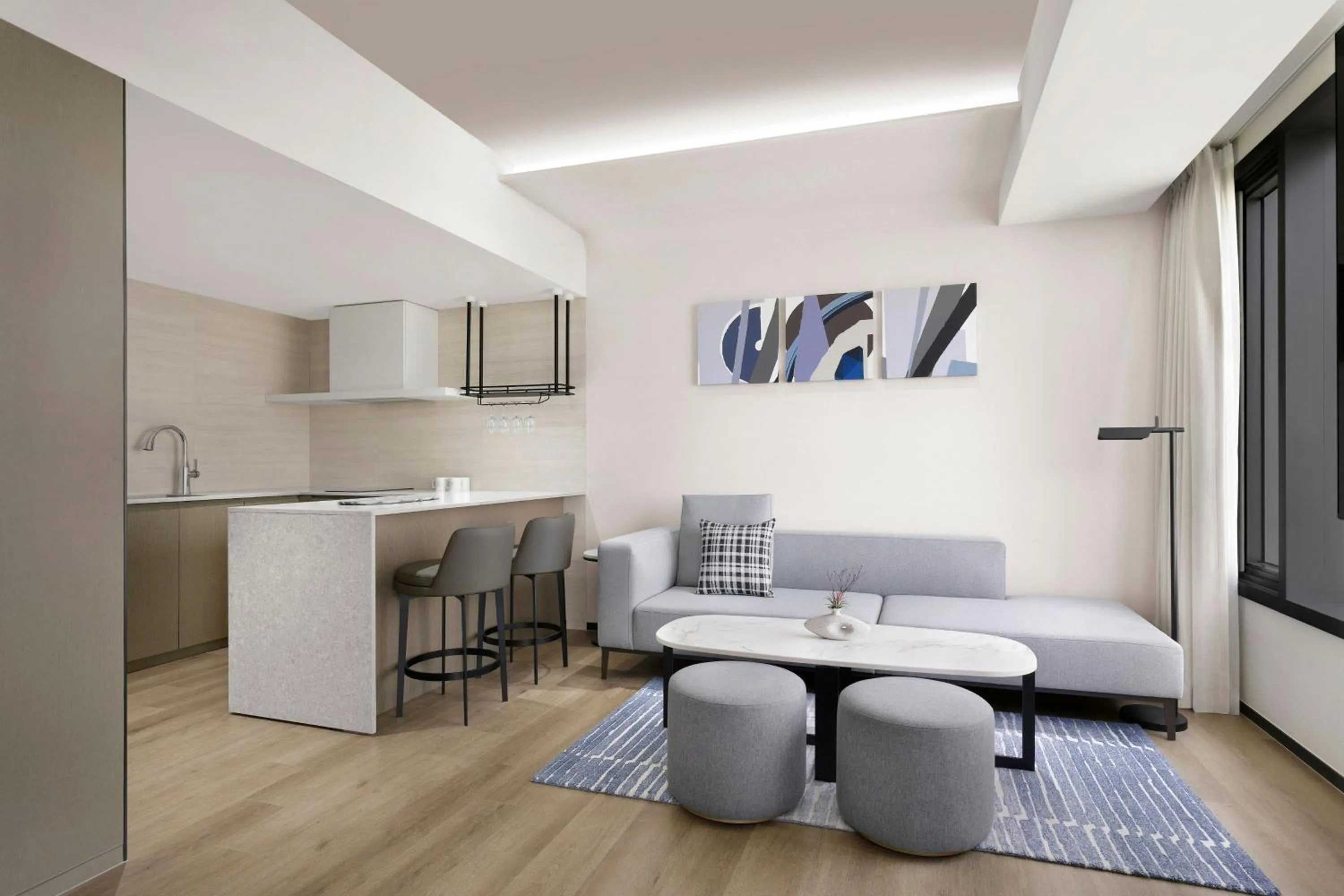 Living room in AC Hotel by Marriott Seoul Gangnam