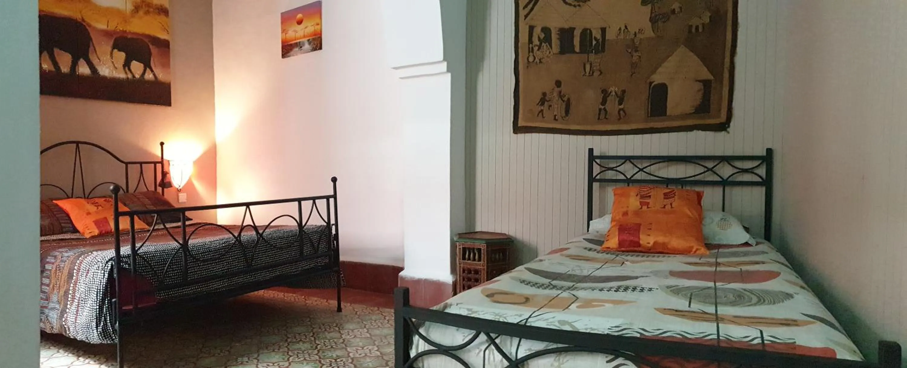 Bed in Riad Sidi Magdoul